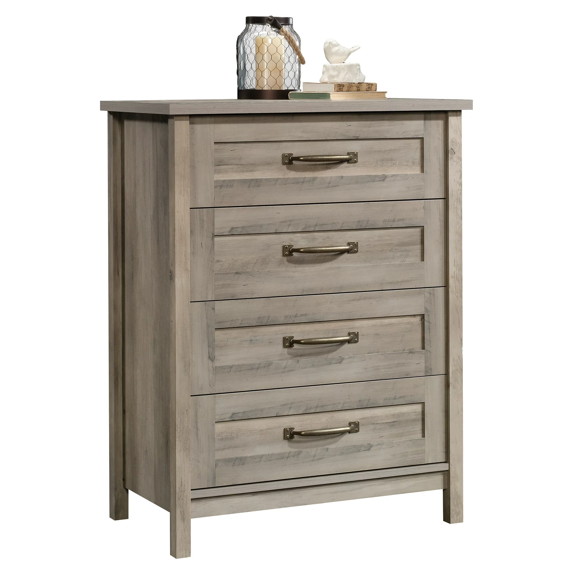 Better Homes & Gardens Modern Farmhouse 4-Drawer Chest. Rustic Gray Finish