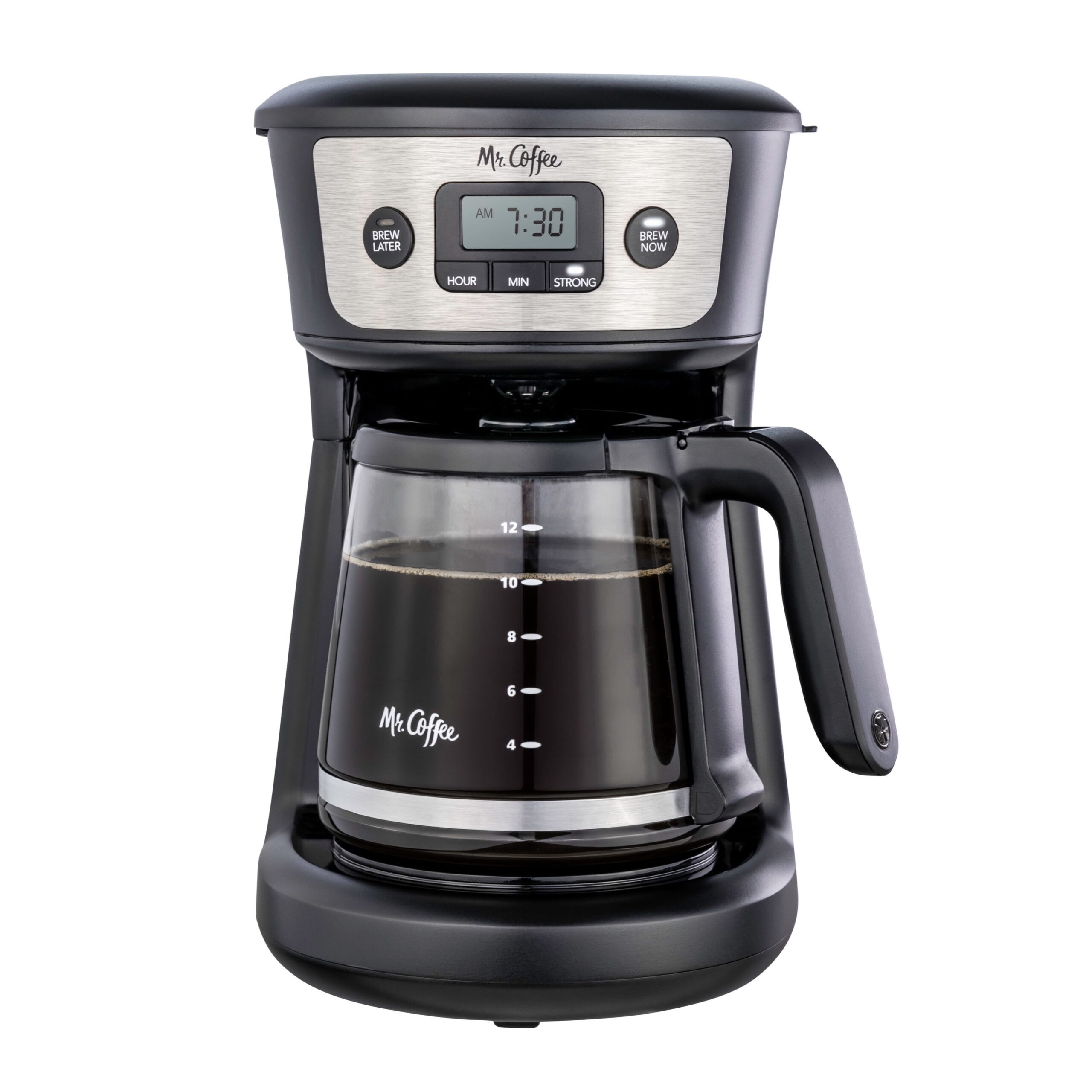 Mr. Coffee 12 Cup Programmable Coffee Maker with Strong Brew. Stainless