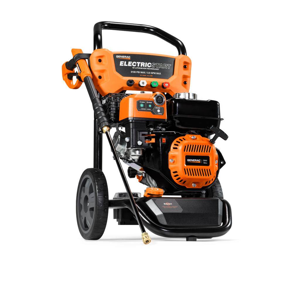 Generac 8894 3100 PSI 2.5 GPM Electric-Start Gas Pressure Washer (49 State/CSA)