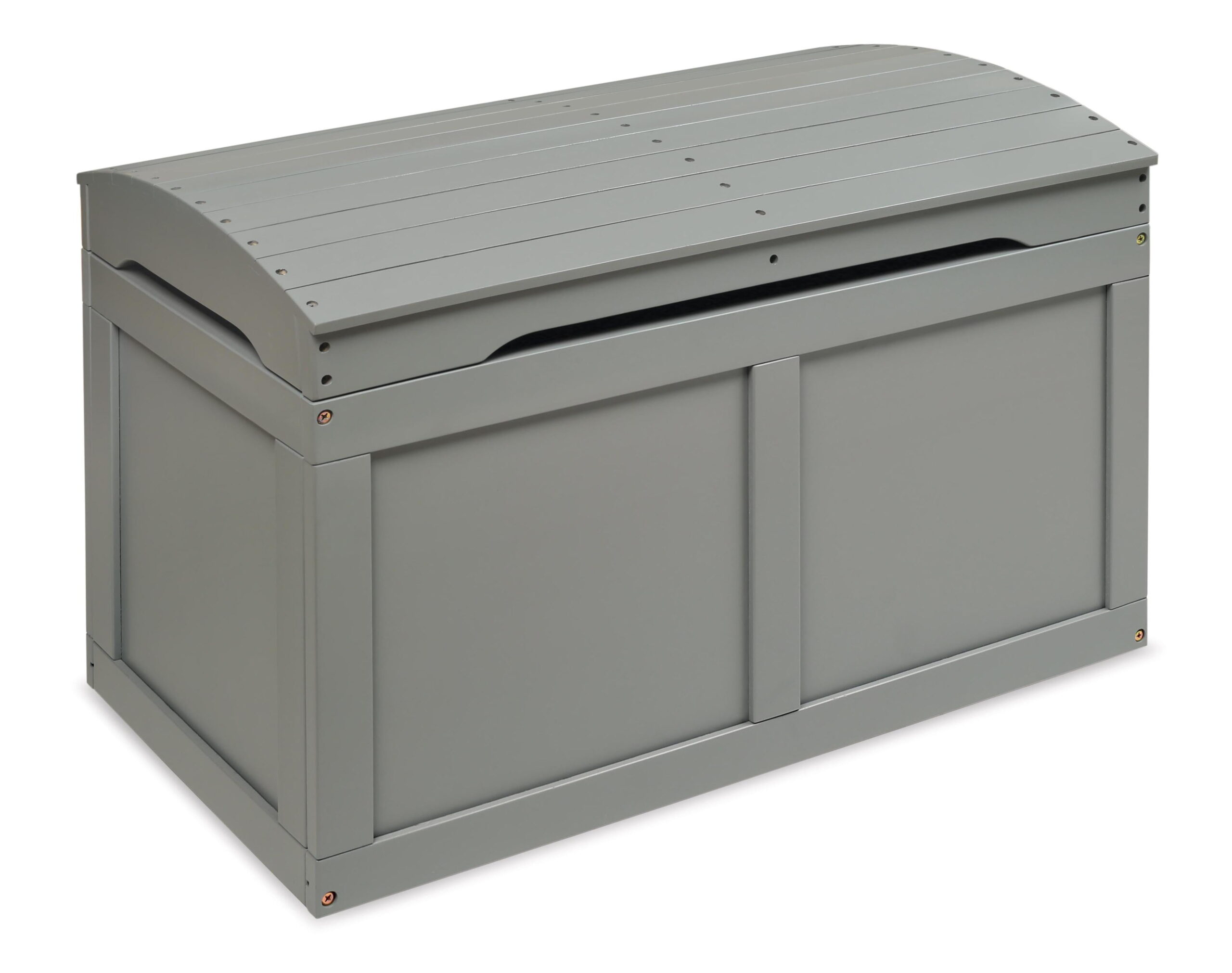 Badger Basket Kid-s Hardwood Barrel Top Toy Chest 3.9 Cu ft. Capacity - Gray