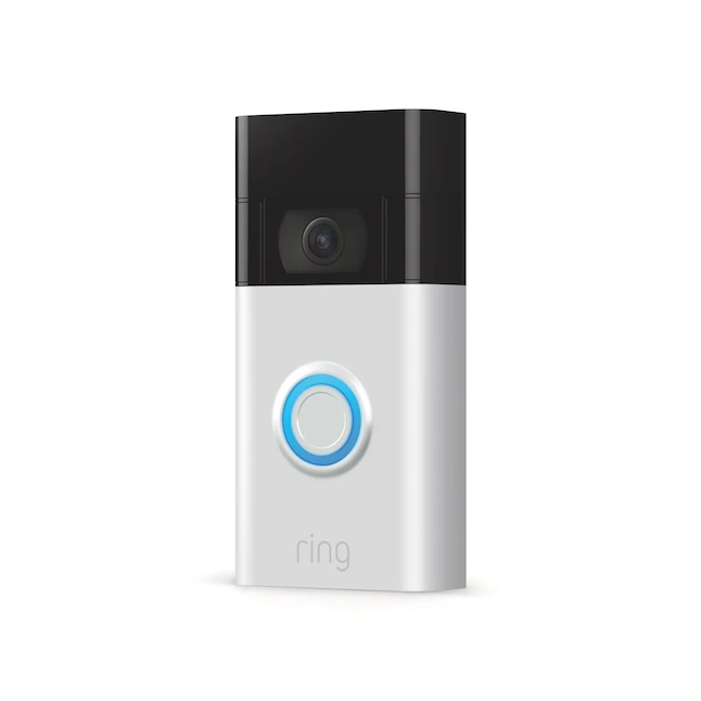 Ring  Video Doorbell - Built in Rechargeable Battery or Hardwired Smart Video Doorbell Camera - Satin Nickel (2020 Release)