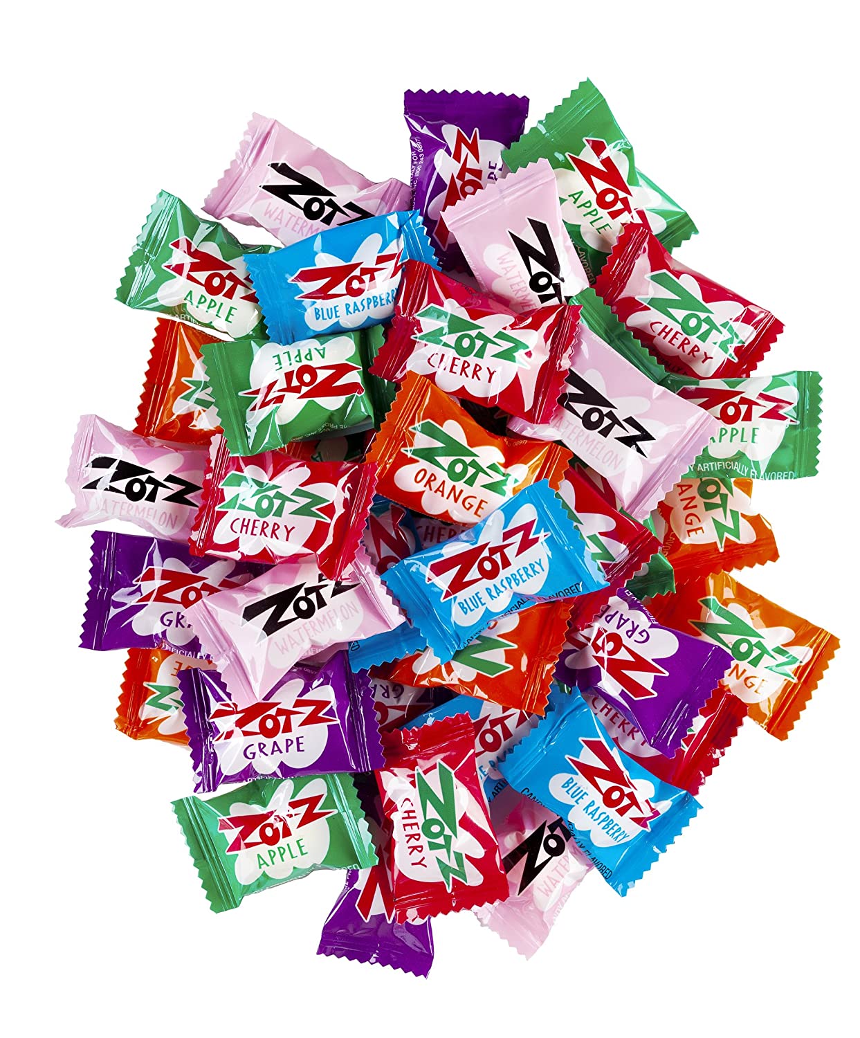 Zotz Fizzy Candy Bag. Assorted Flavors. 100 Count Bag