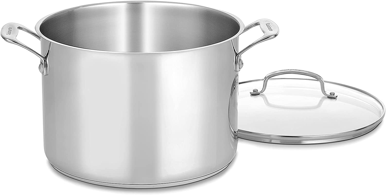 Cuisinart 76610-26G Chef-s Classic 10-Quart Stockpot with Glass Cover.Brushed Stainless