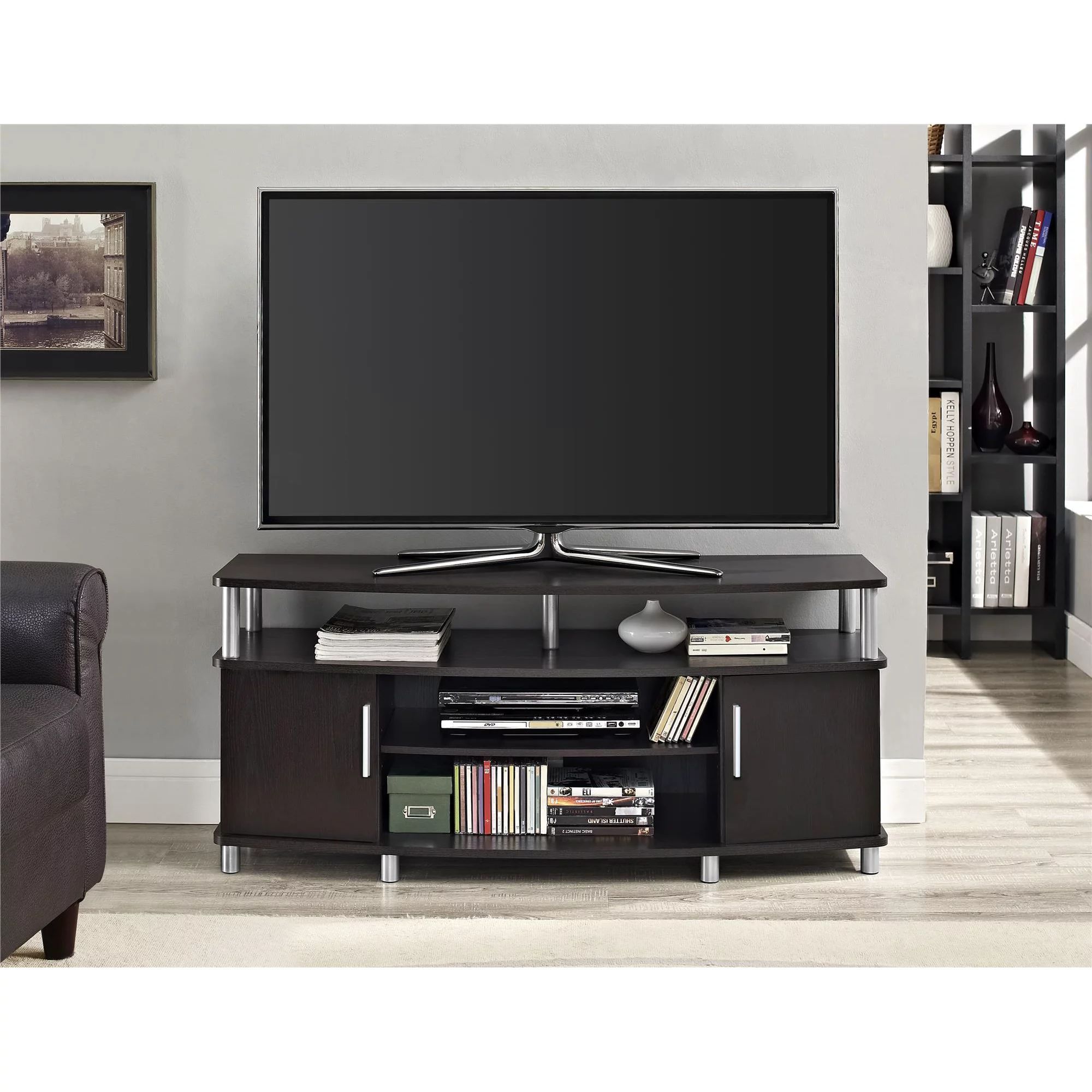 Ameriwood Home Carson TV Stand for TVs up to 50″. Espresso