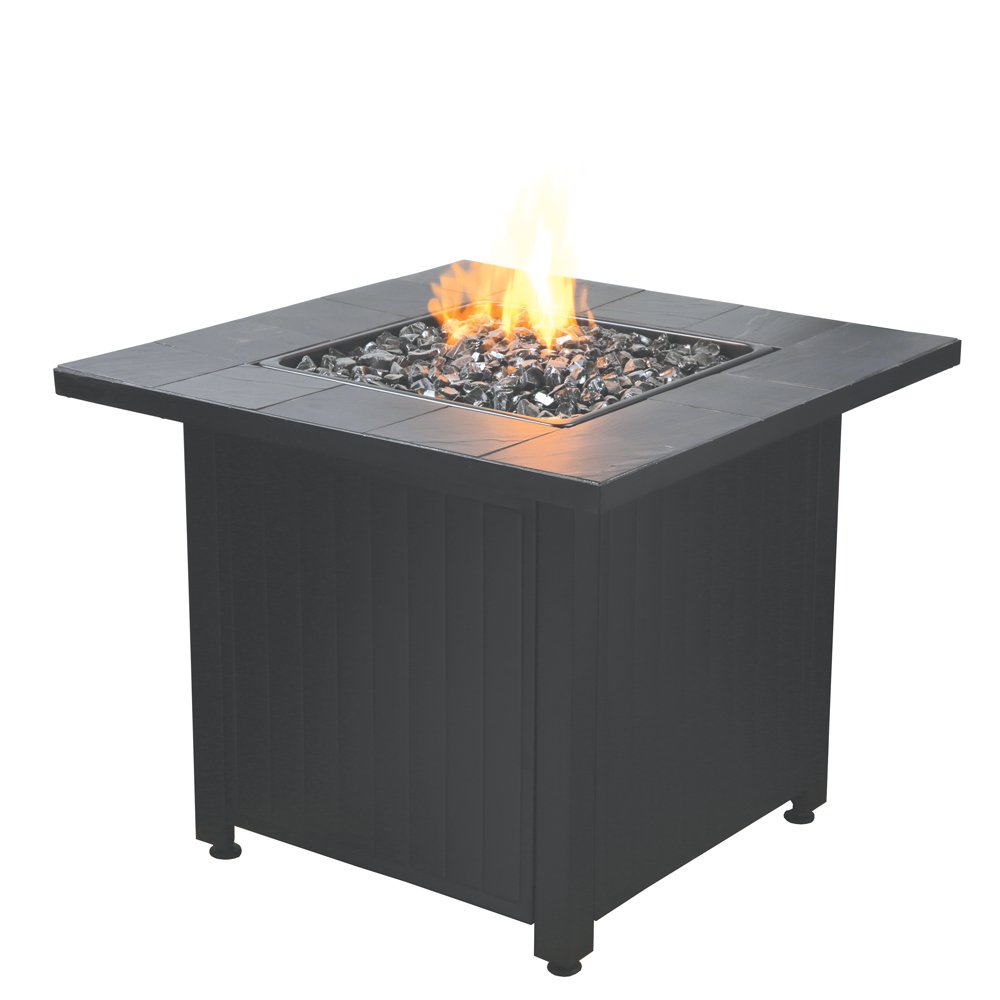 Endless Summer Liquefied Petroleum Outdoor Firetable with Black Fire Glass