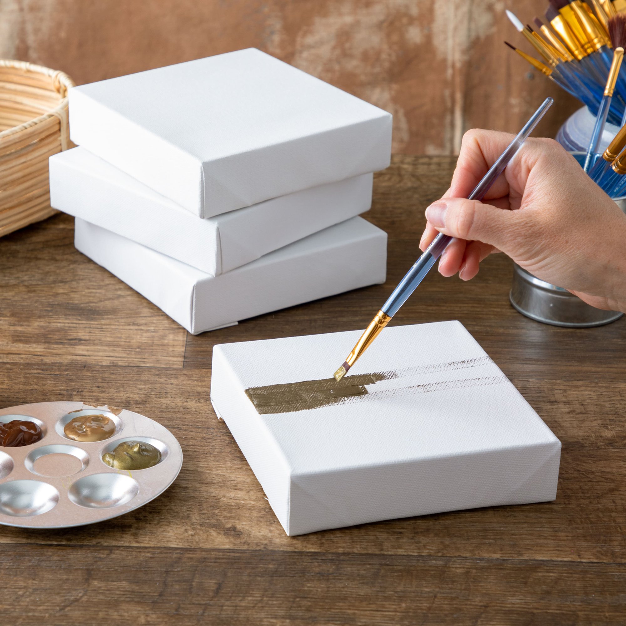 Artist-s Loft 6 Packs: 4 ct. (24 total) Level 1 6″ x 6″ Deco Canvas Pack