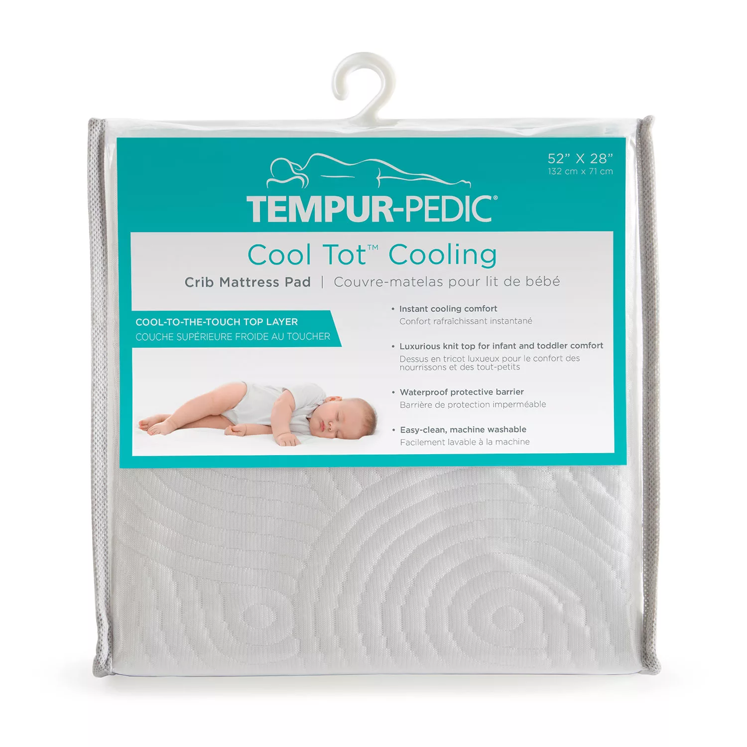 Tempur-Pedic Cool Tot Cooling Waterproof Crib Mattress Pad