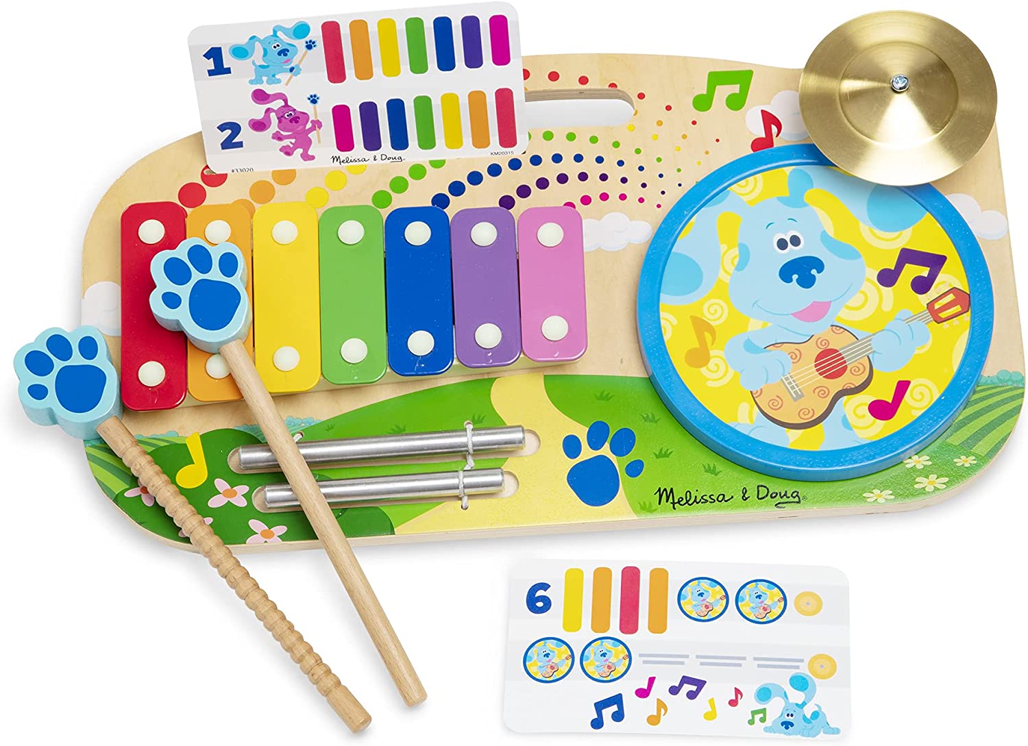 Melissa & Doug Blue-s Clues & You! Wooden Music Maker Board (5 Instruments)