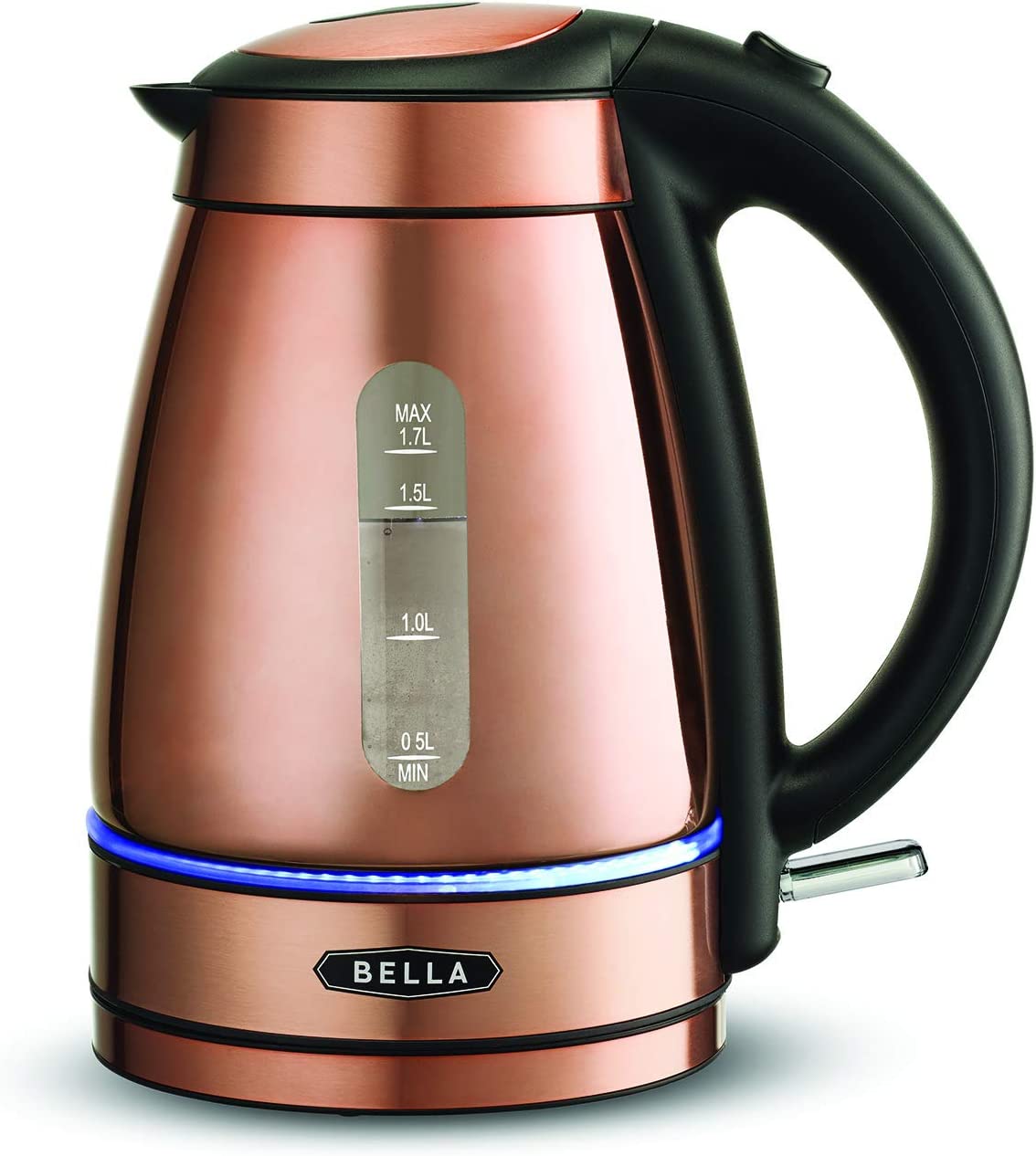 BELLA 14753 1.7 Liter Electric Tea Kettle Copper Chrome