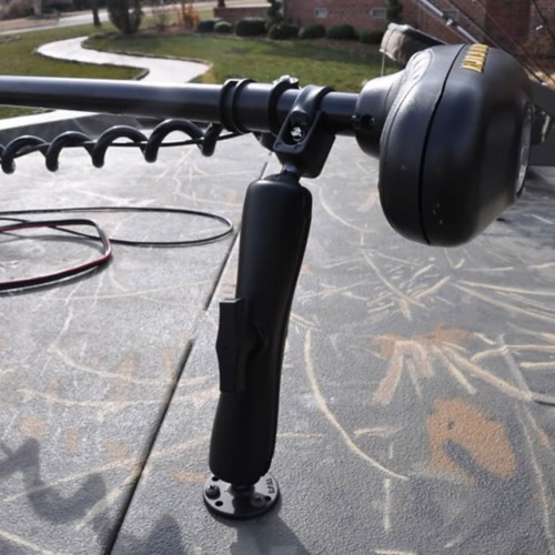 RAM Long Arm Trolling Motor Stabilizer with Strap Hose Clamp