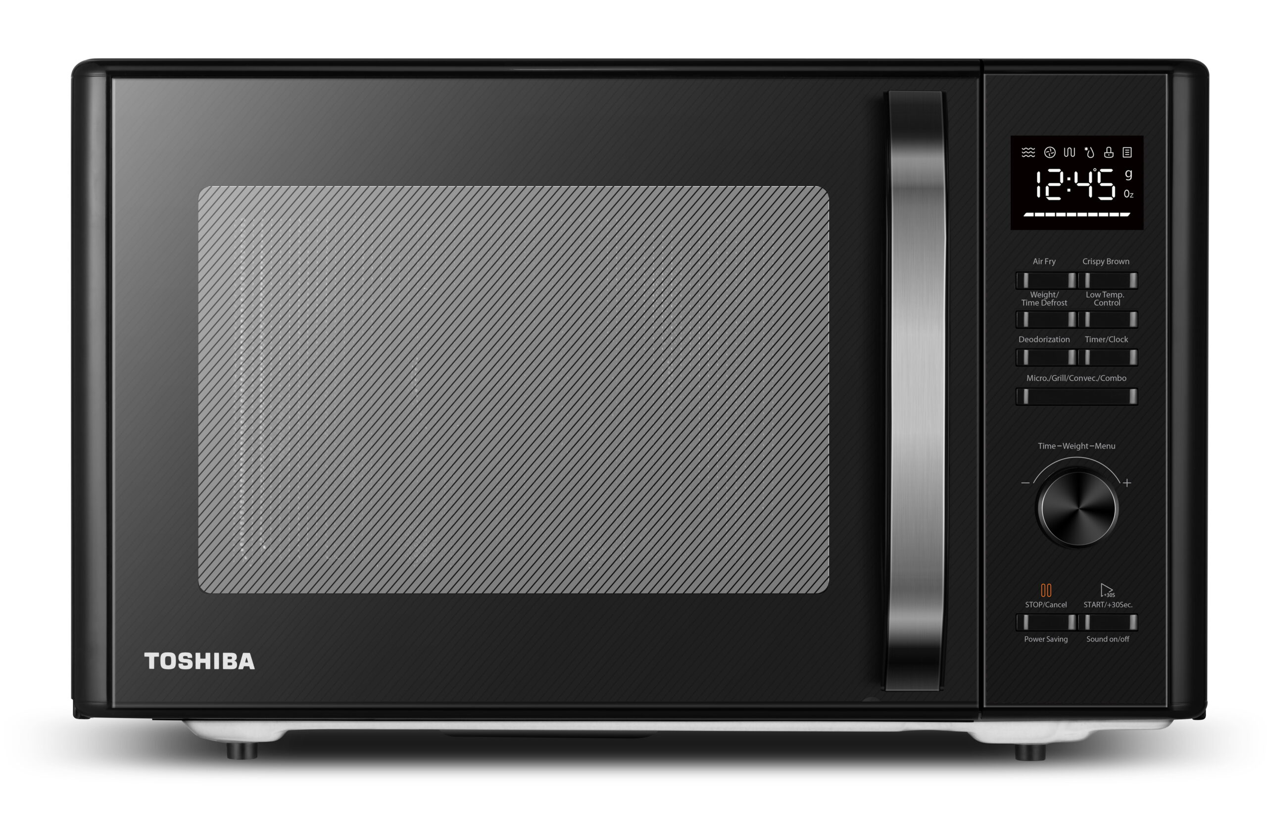 Toshiba 1.0 Cu ft Multi-Function 6 in 1 Microwave Black Stainless Steel