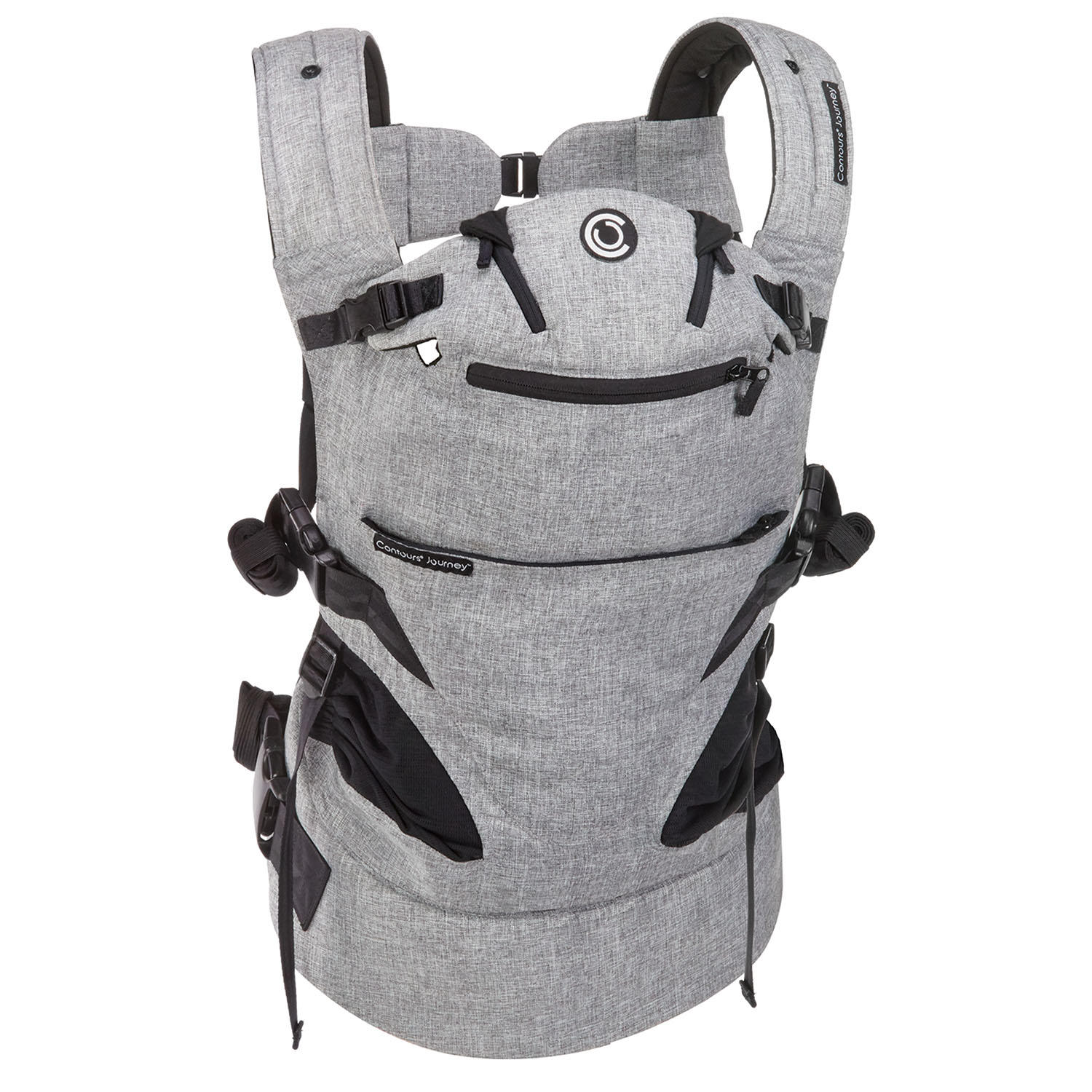 Contours Journey 5-Position Baby Carrier. Graphite