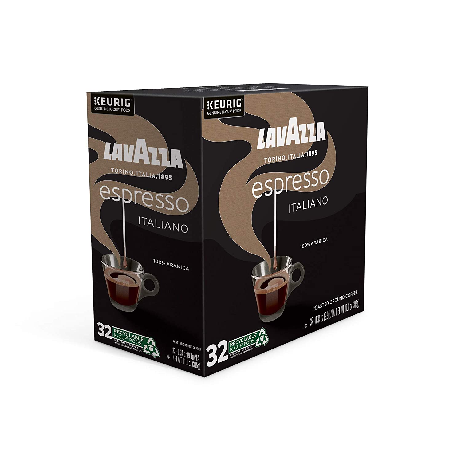 Lavazza Espresso Italiano Single-Serve Coffee K-Cups for Keurig Brewer. 32 Count (Pack of 1)