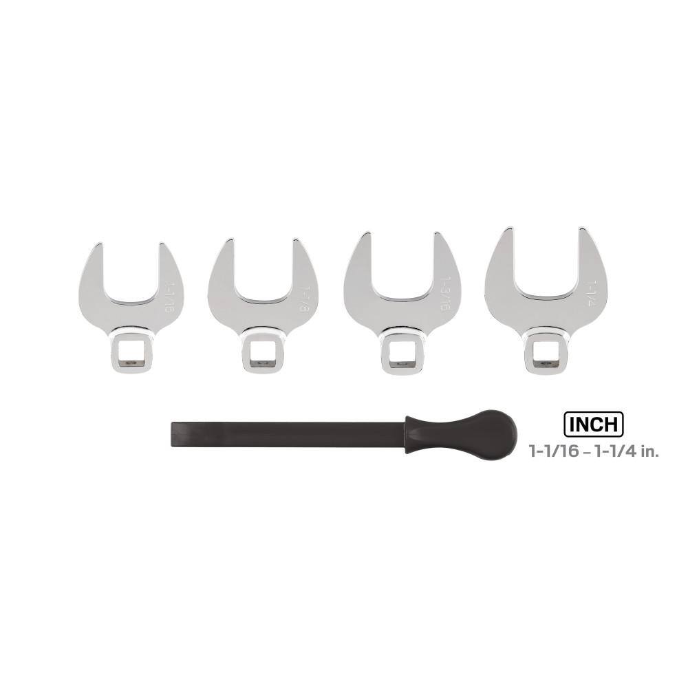 TEKTON WCF91403 1/2 in. Drive Crowfoot Wrench Set. 4-Piece (1-1/16 in. -1-1/4 in.) Key