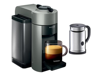 Nespresso Vertuo Coffee and Espresso Machine by De-Longhi with Aeroccino. Graphite Metal