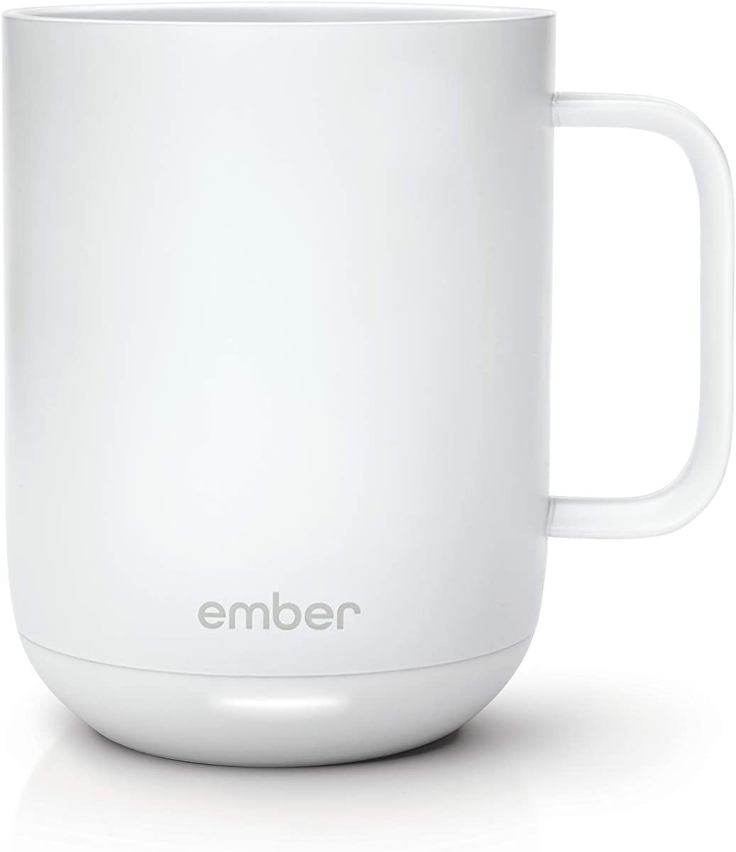 Ember Temperature Control Smart Mug. 10 Ounce. 1-hr Battery Life. White - App Controlled Heated Coffee Mug