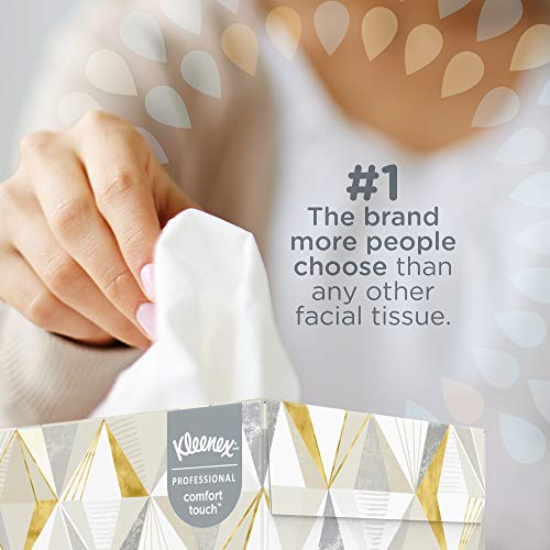 Kleenex Professional Facial Tissue for Business (21606). Flat Tissue Boxes. 48 Boxes / Case. 125 Tissues / Box