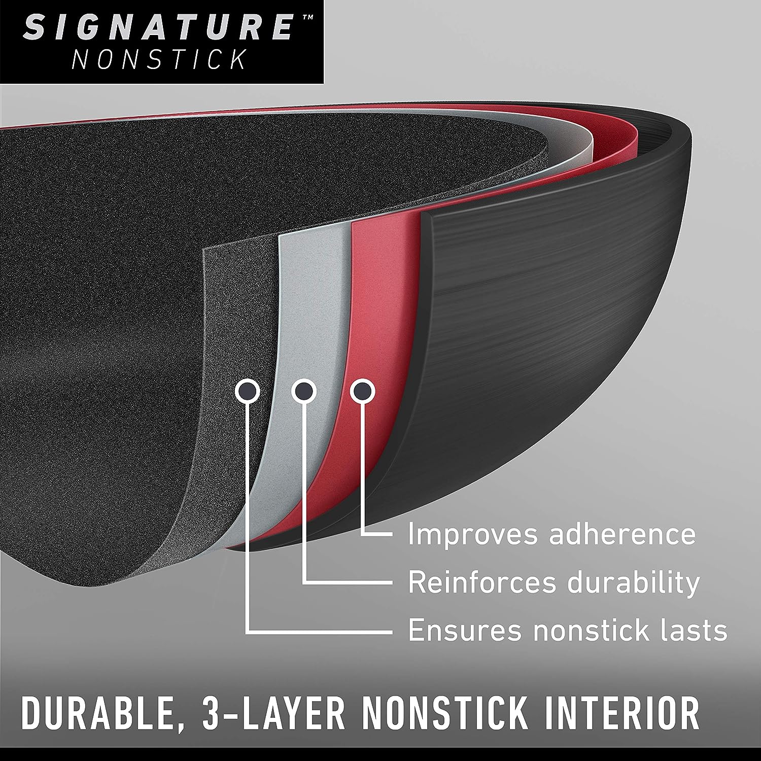 Calphalon Nonstick Frying Pan with Lid and Stay-Cool Handles. Dishwasher and Metal Utensil Safe. PFOA-Free. 12-Inch. Black