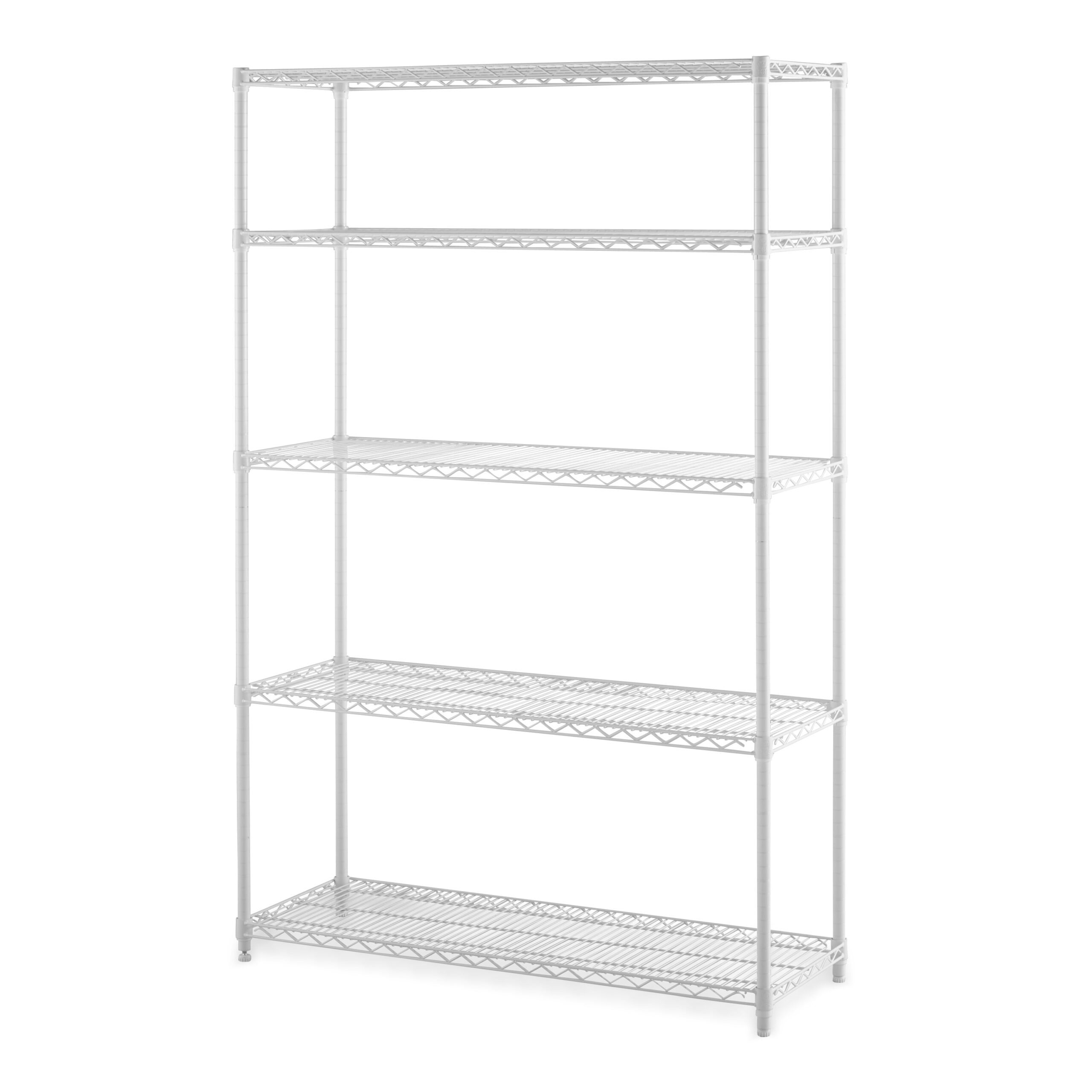 Hyper Tough Heavy Duty 5 Tier Wire Shelf. White. 3000 lb Capacity