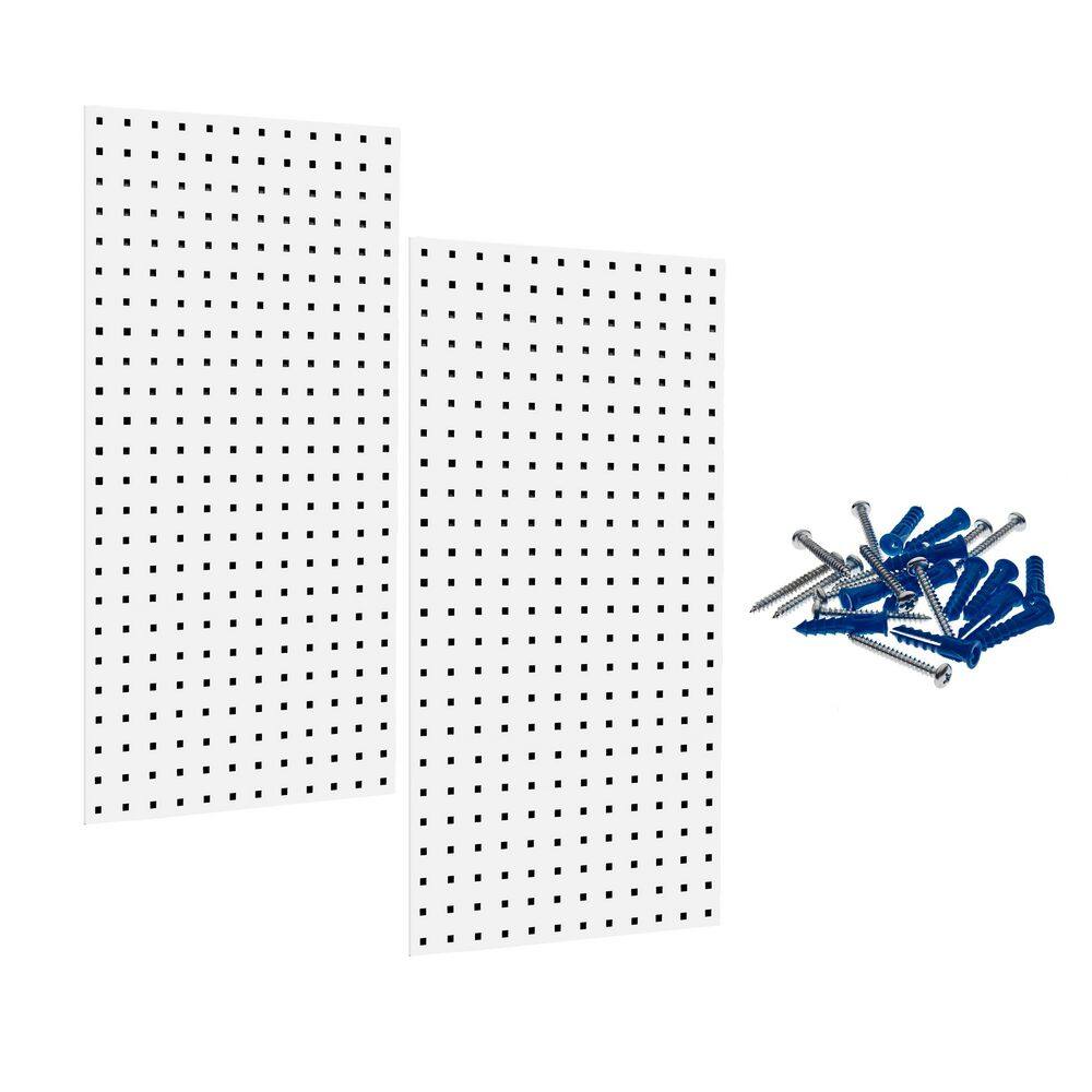 Triton Products LB18-W 36 in. H x 18 in. W White Pegboard Wall Organizer LocBoard