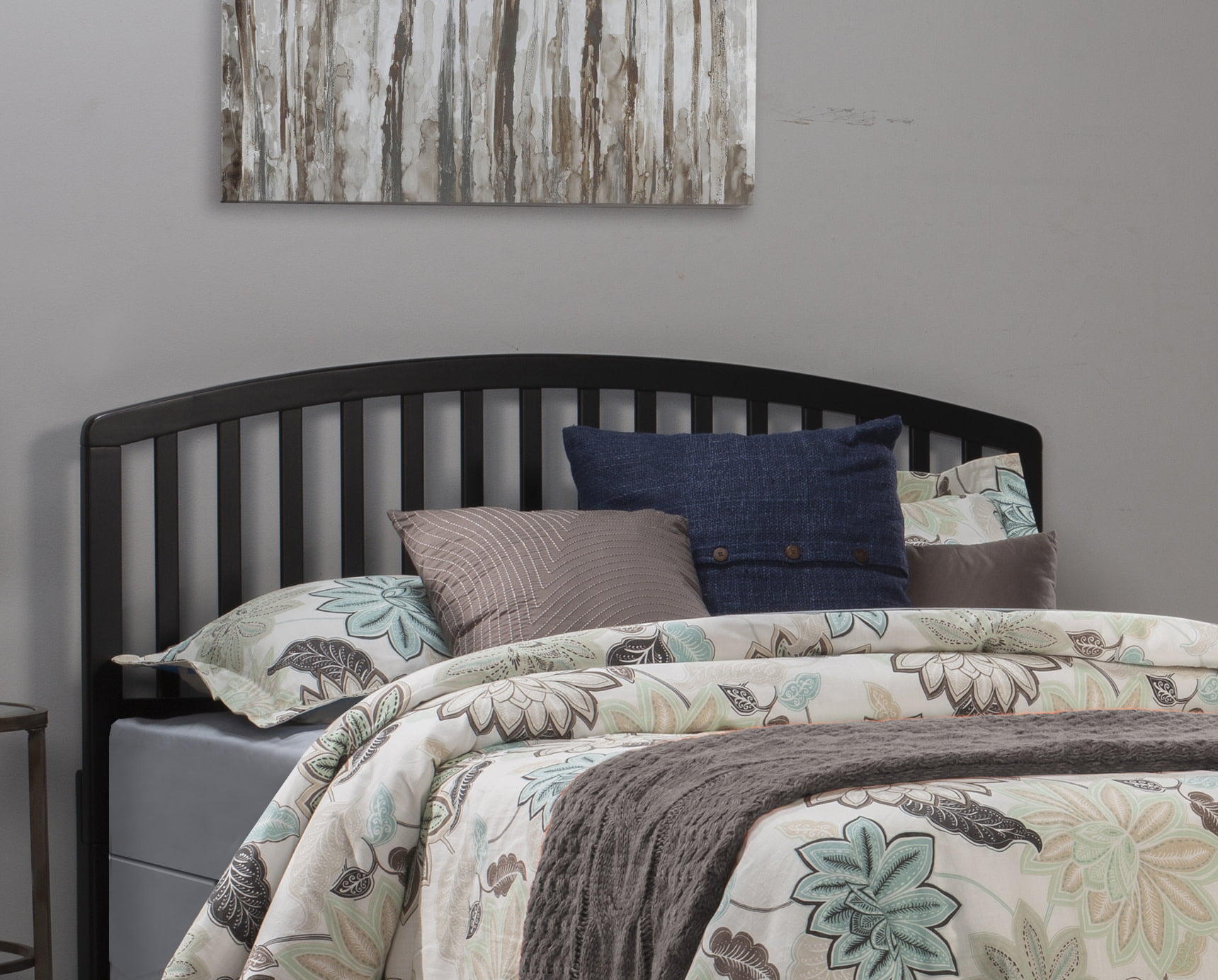 Hillsdale Furniture Carolina Arched Wood Full/Queen Headboard. Black