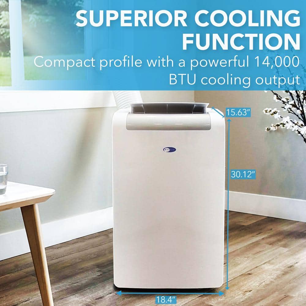 Whynter ARC-148MHP 14.000 BTU Portable Air Conditioner and Heater with Dehumidifier and Silvershield Filter Plus Autopump
