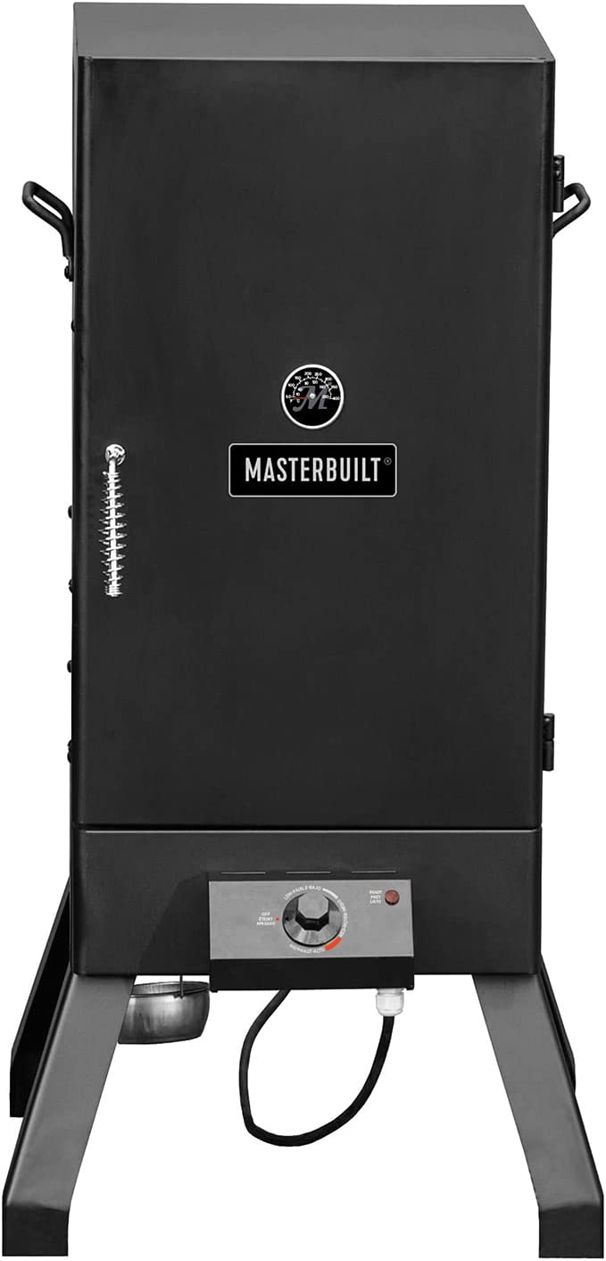 Masterbuilt MB20077618 Analog Electric Smoker with 2 Smoking Racks. 30 inch. Black