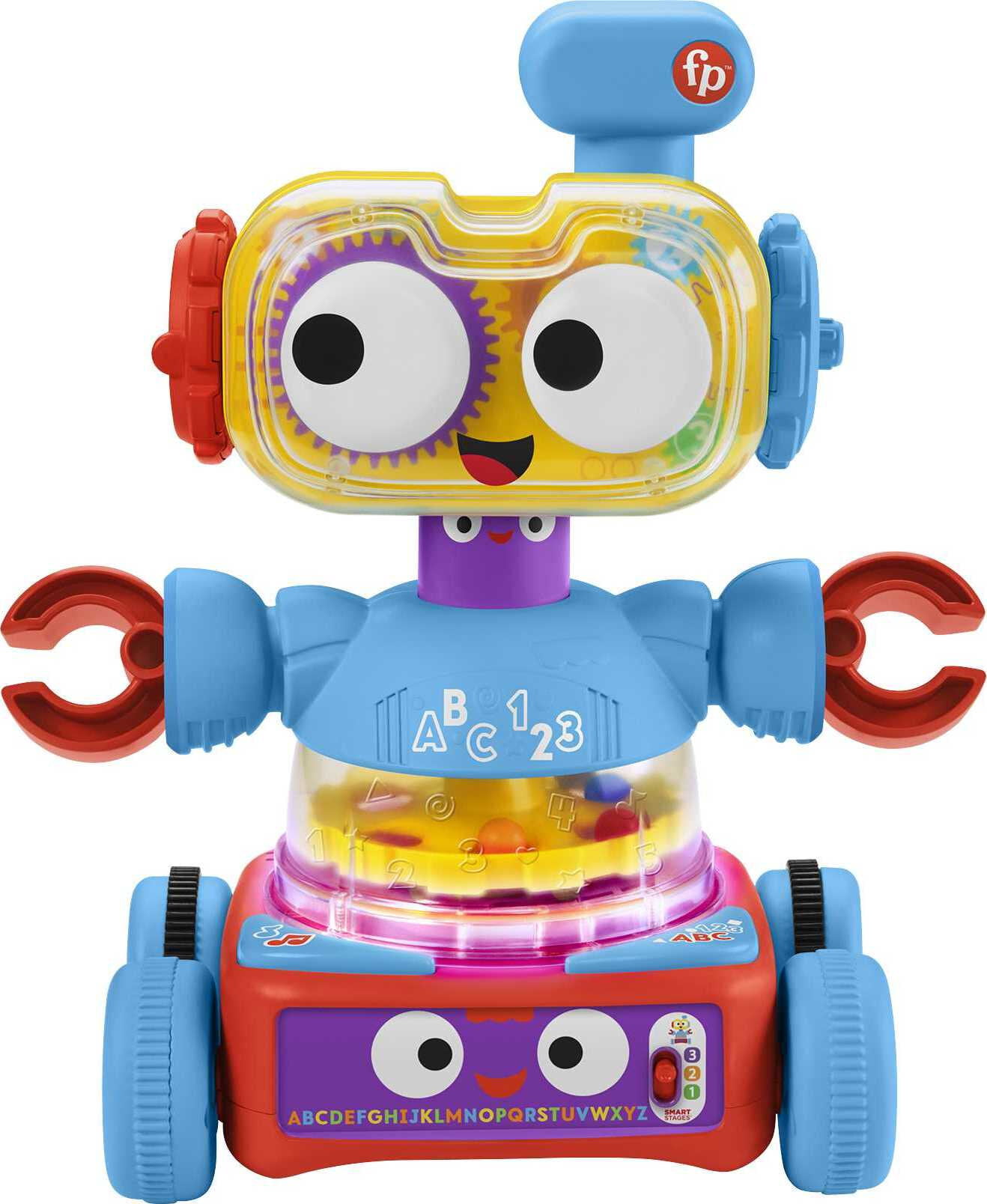 Fisher-Price Baby to Preschool Learning Toy Robot with Lights & Music. 4-in-1 Ultimate Learning Bot
