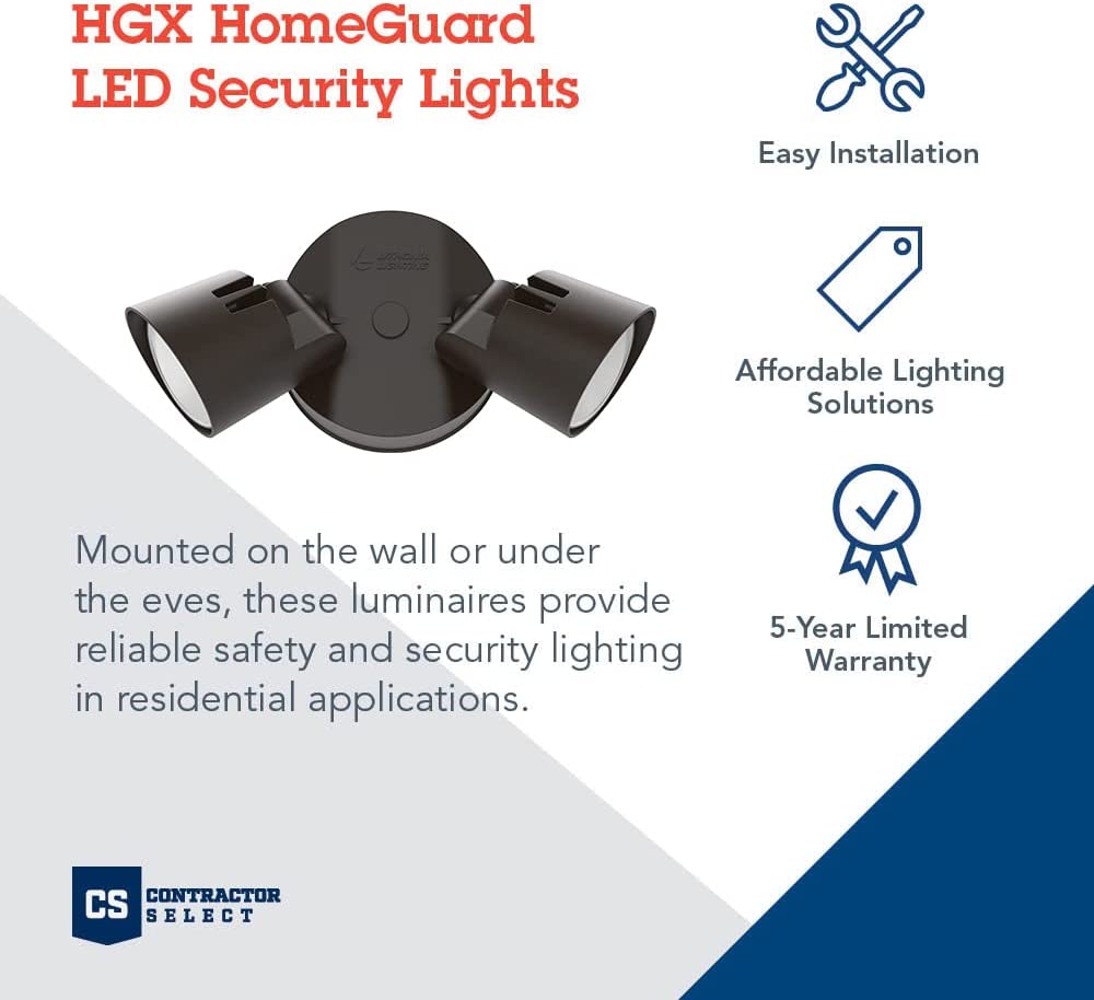 Lithonia Lighting 2750-Lumen Bronze LED Outdoor Switch-Controlled Floodlight