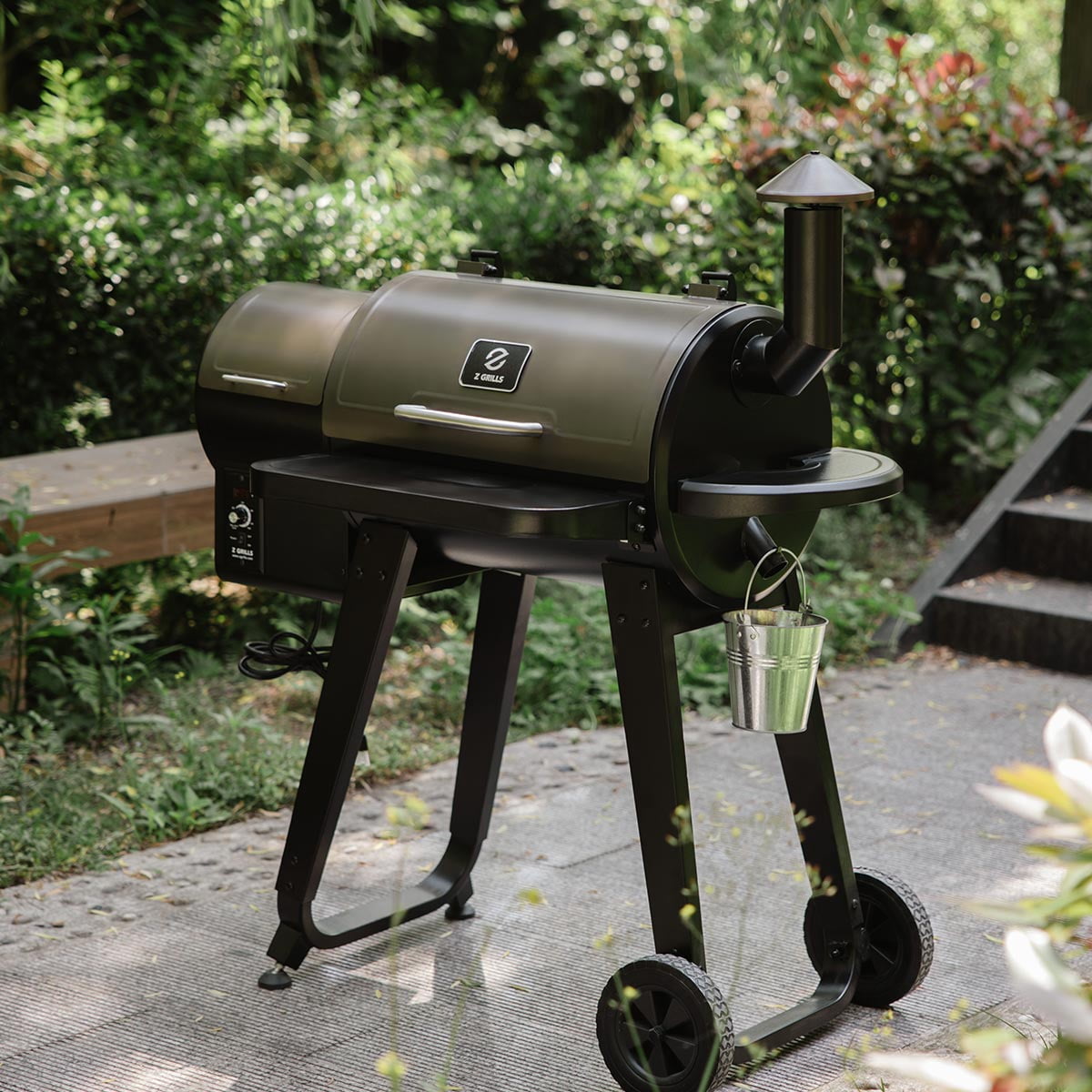 Z Grills ZPG-450A Wood Pellet Grill & Smoker Upgrade 8 in 1 BBQ with Cover Included Bronze 459 sq. in.
