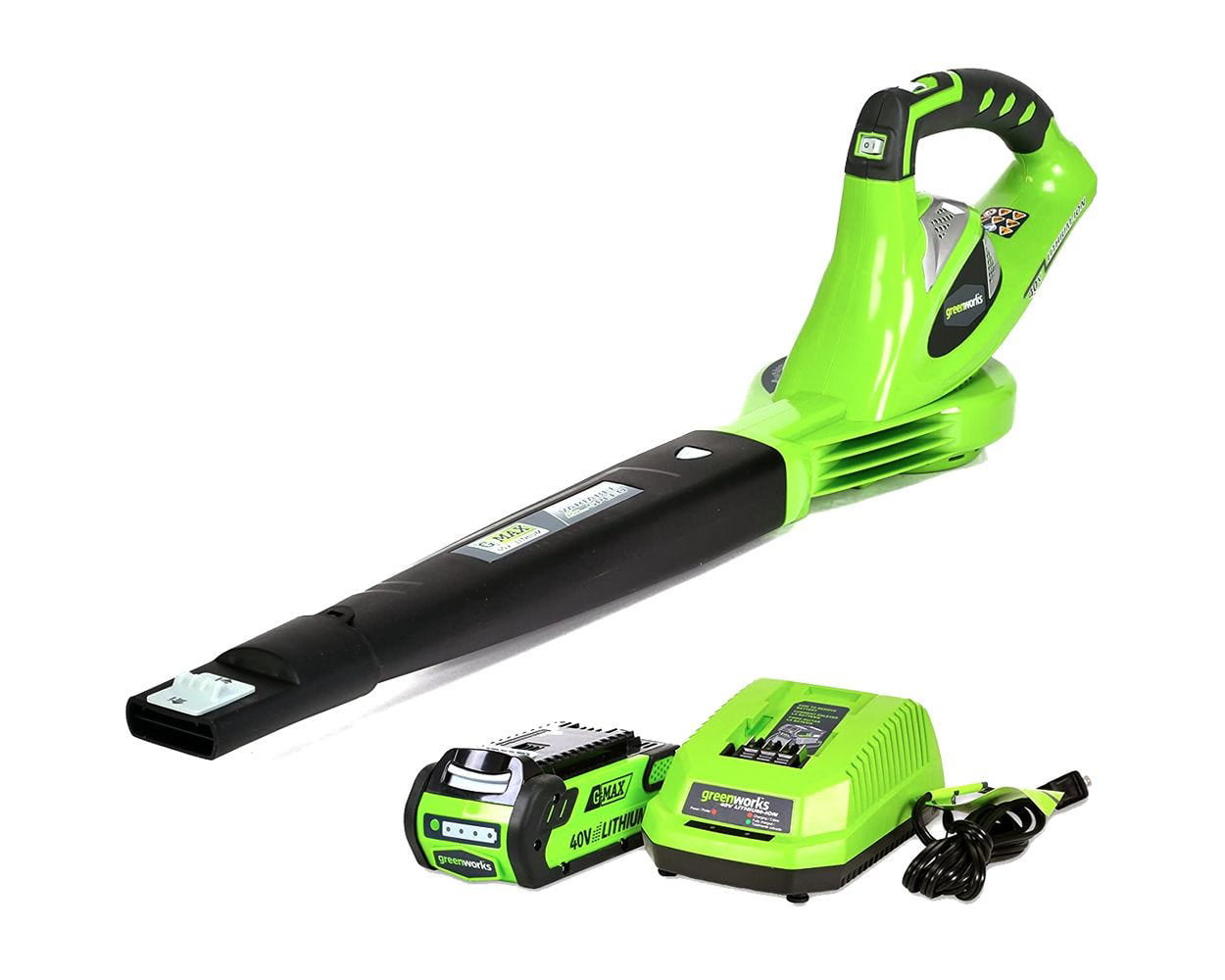 Greenworks 40V 135 CFM Leaf Blower/Sweeper w/2.0 Ah Battery. 24252