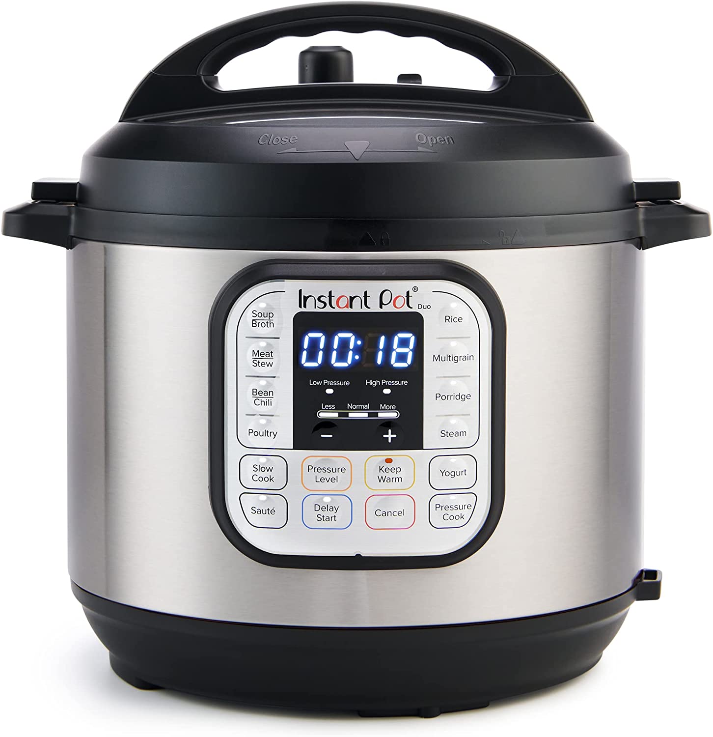 Instant Pot Duo 7-in-1 Electric Pressure Cooker. Slow Cooker. Rice Cooker. Steamer. Sauté. Yogurt Maker. Warmer & Sterilizer. Includes Free App with over 1900 Recipes. Stainless Steel. 3 Quart