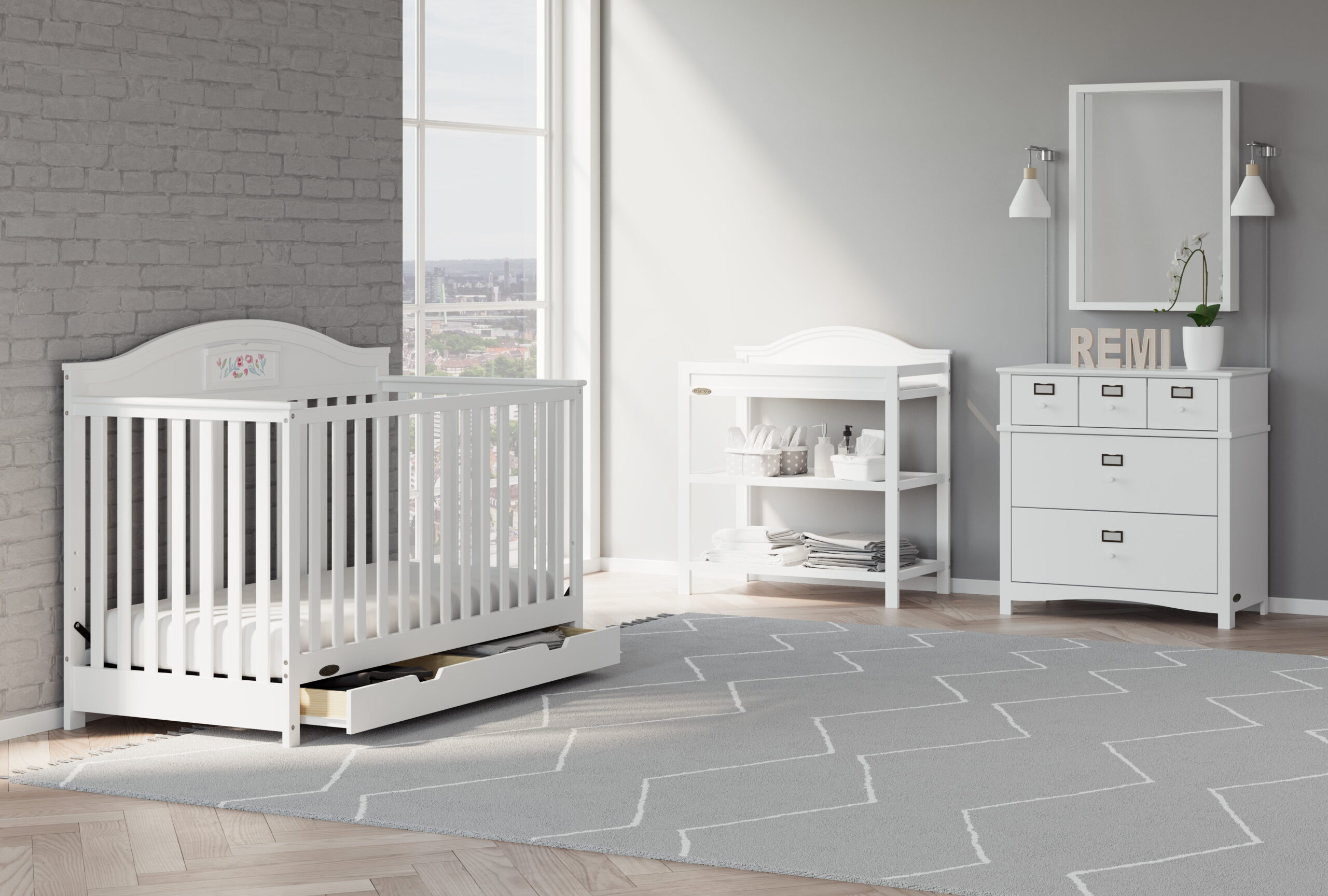 Graco Story 3 Drawer Classic Customizable Dresser White