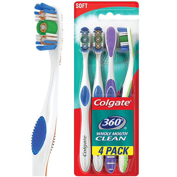 Colgate 360 Toothbrush. Soft. 4 Count
