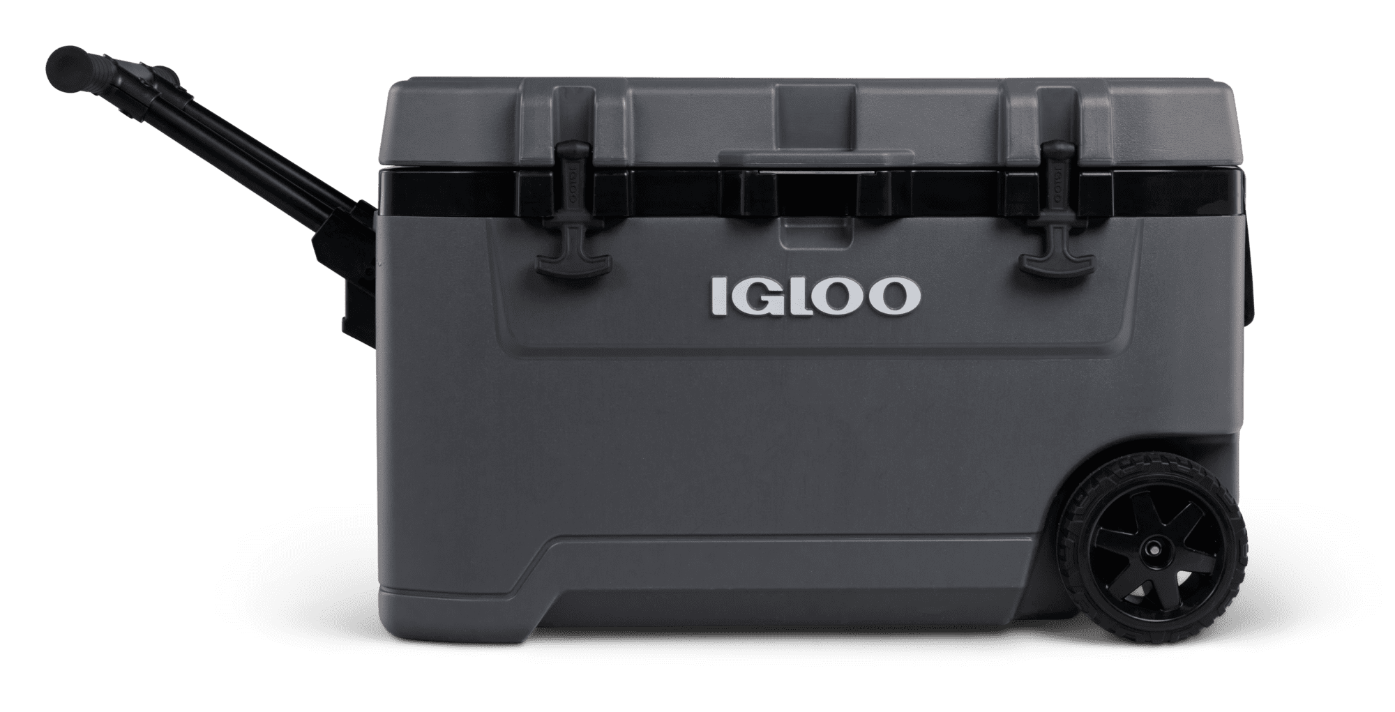 Igloo Overland 72 Quart Ice Chest Cooler with Wheels. Gray