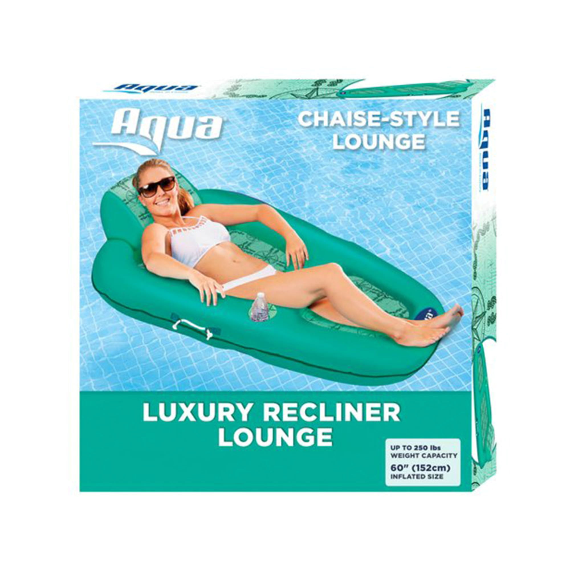 Aqua Leisure Polyknit Luxe Water Lounger Recliner Pool Inflatable
