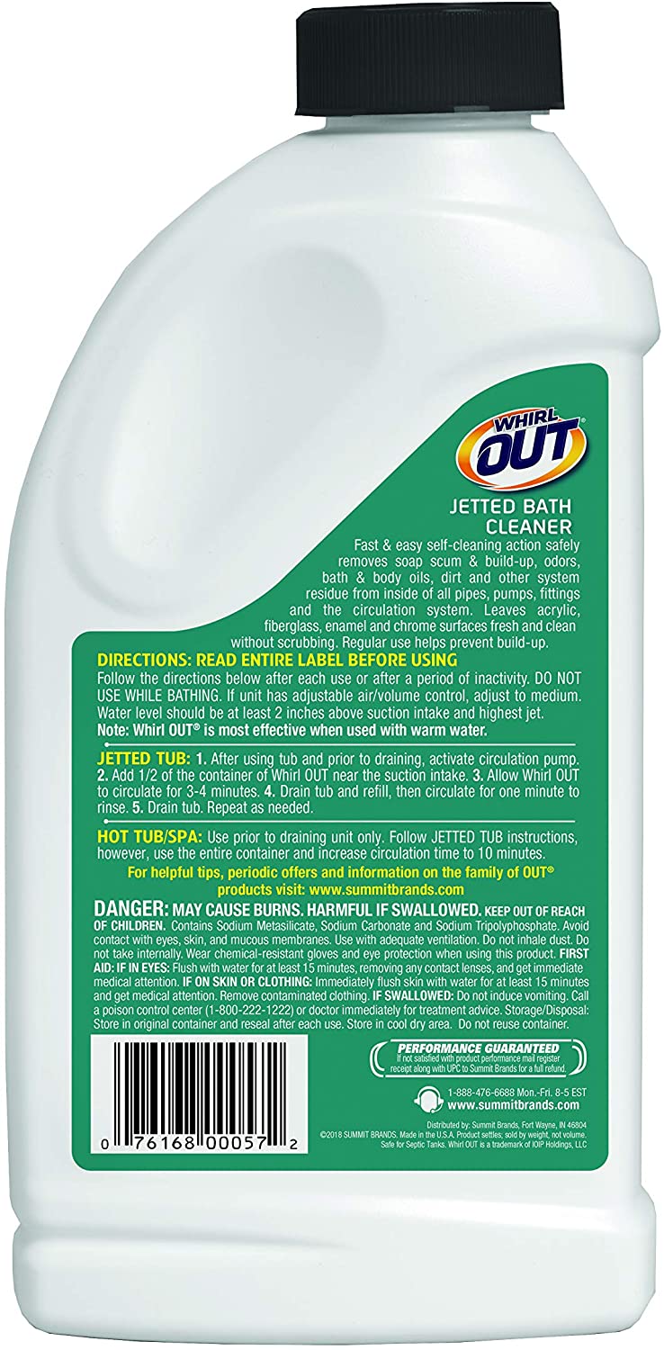 WhirlOUT Jetted Bath and Hot Tub Cleaner. 22 Ounce