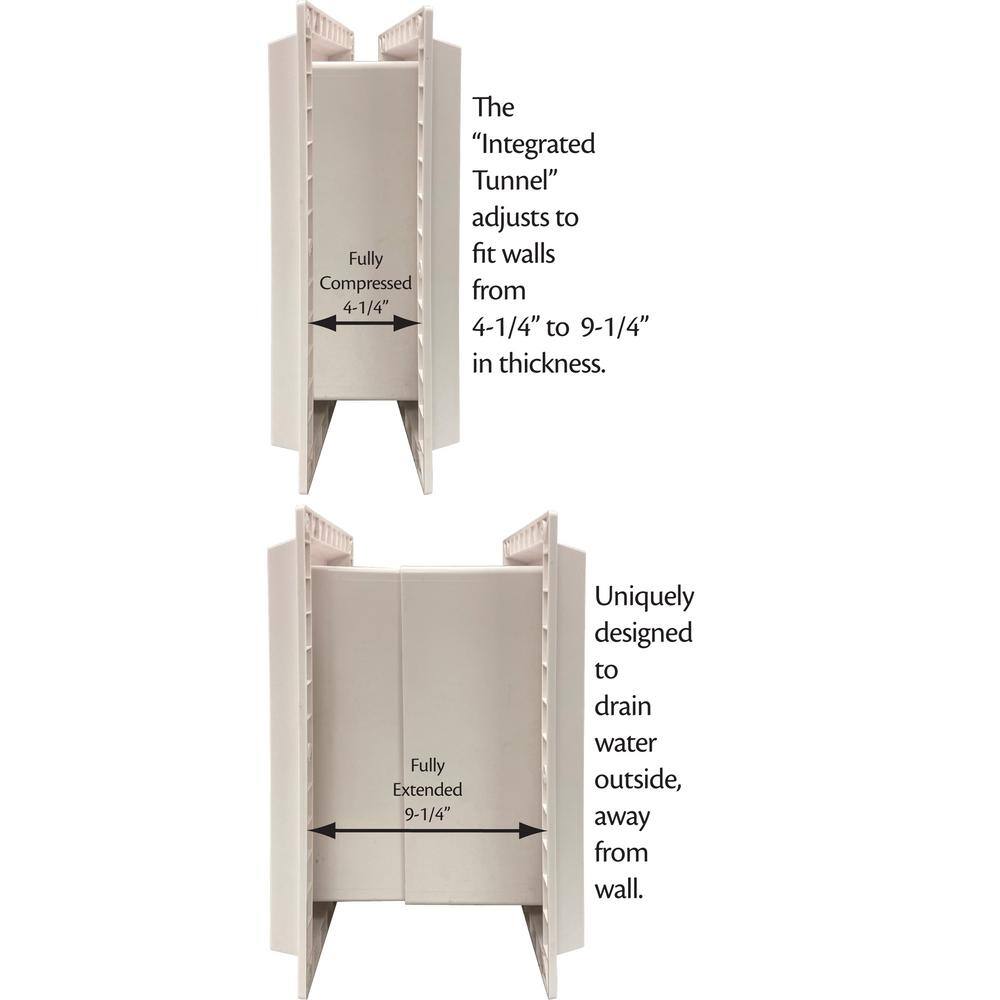 Ideal Pet Products TWPDL 9.75 in. x 17 in. Large Thru-the-Wall Telescoping Dual Flap Dog and Pet Door