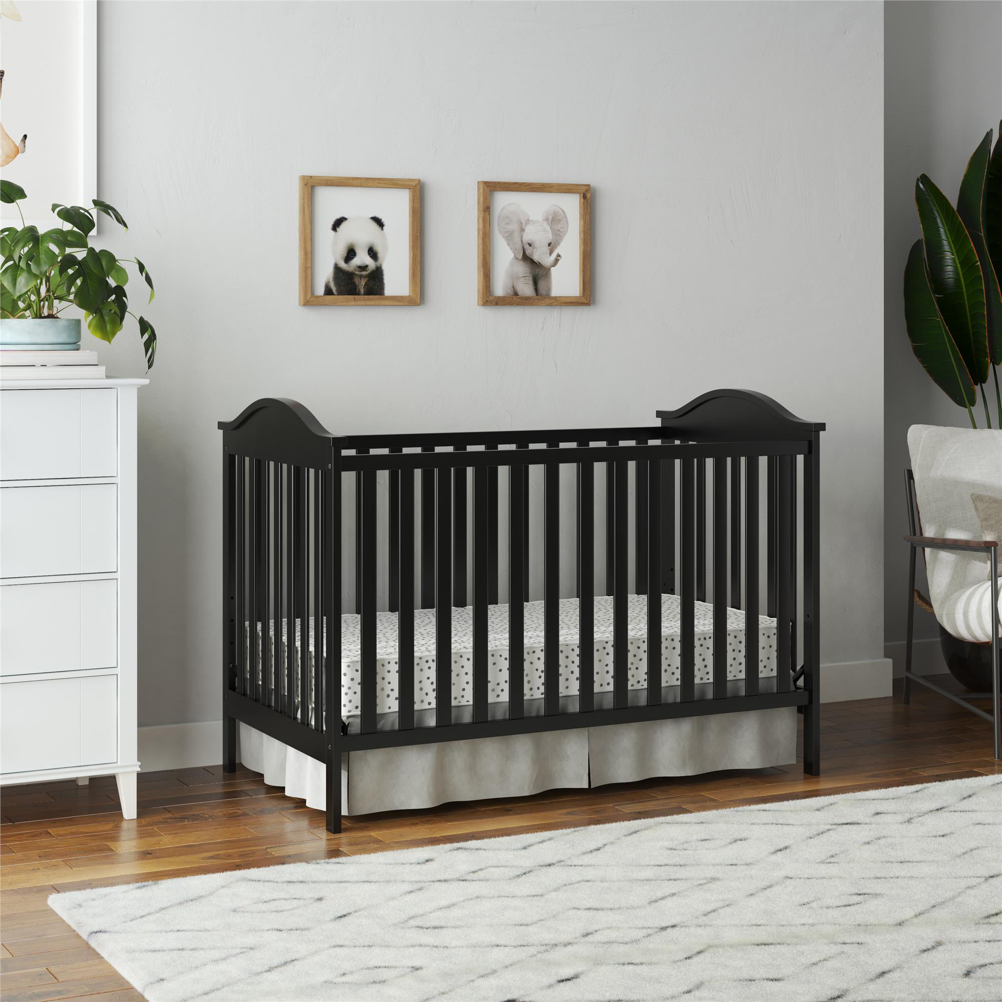 Baby Relax Adele 3-in-1 Convertible Crib. Black