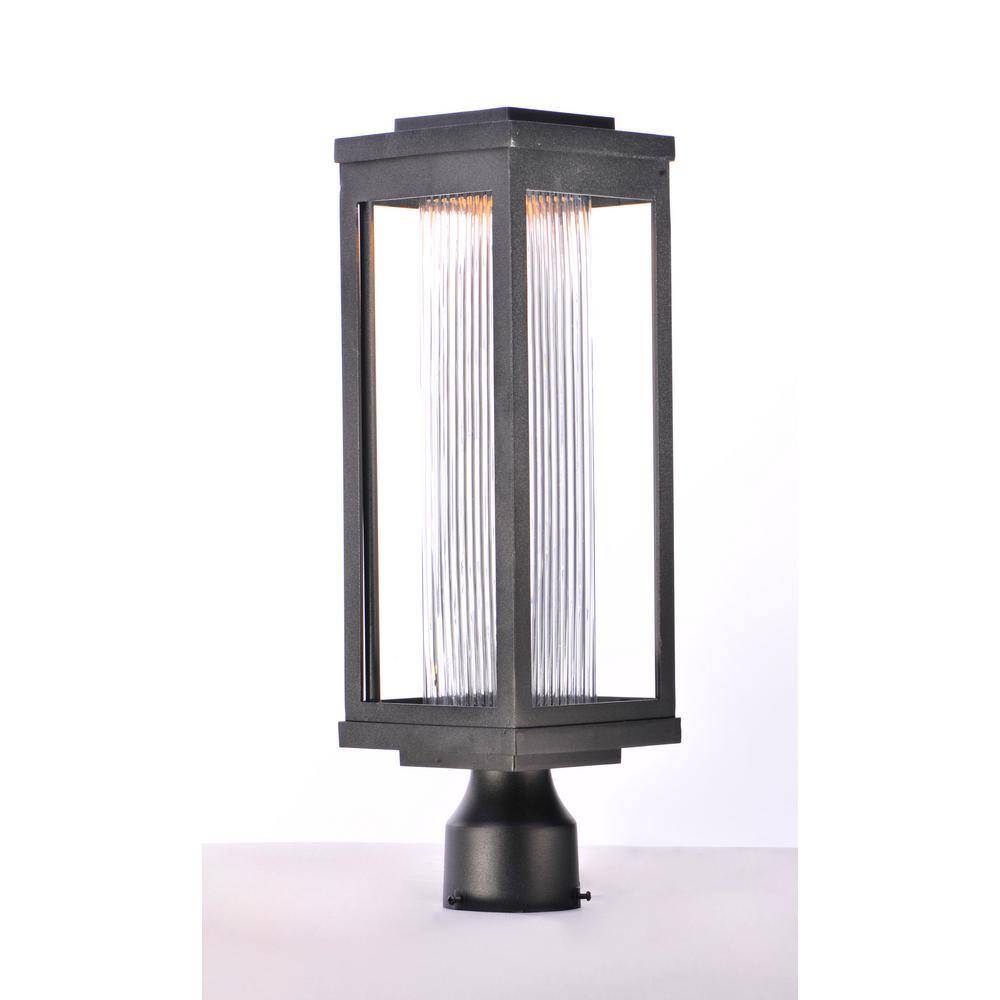 Maxim Lighting  Salon 6 in. Wide 1-Light Outdoor Black Integrated LED Post Light
