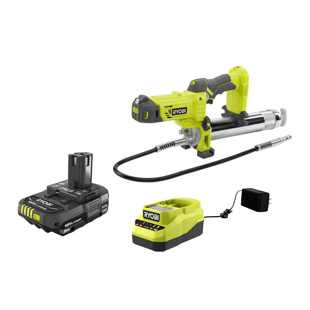 RYOBI P3410-PSK005 ONE+ 18V Cordless Grease Gun with 2.0 Ah Battery and Charger