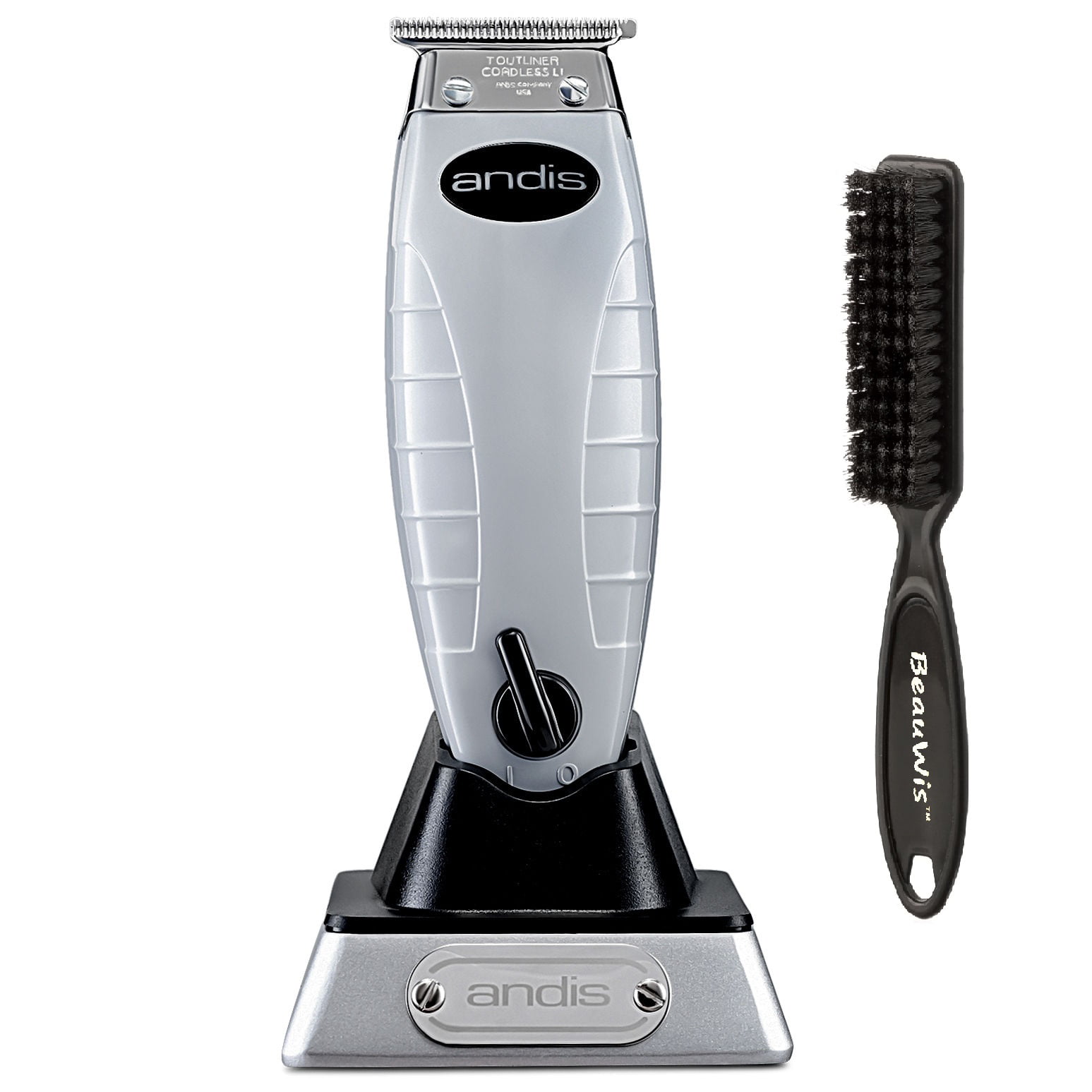 Andis Cordless T-Outliner Trimmer with BeauWis Blade Brush