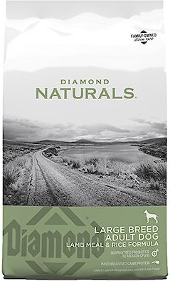 Diamond Naturals Large Breed Adult Dry Dog Food Lamb Meal and Rice Formula with Protein from Real Lamb. Probiotics and Essential Nutrients to Support Balanced and Overall Health in Adult Dogs 40lb