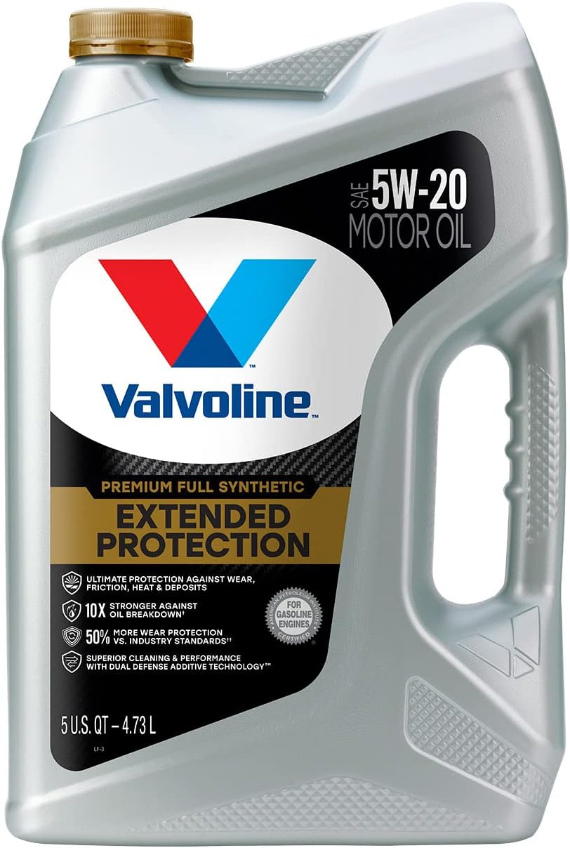 Valvoline Extended Protection SAE Full Synthetic Motor Oil SAE 5W-20 5 QT. Case of 3