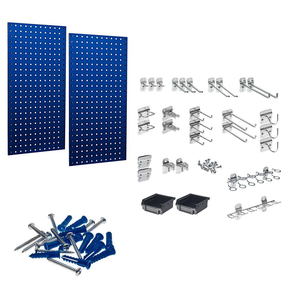 Triton Products LB18-BKit 3/8 in. (2) Blue Steel Square Hole Pegboard Organizer Kit