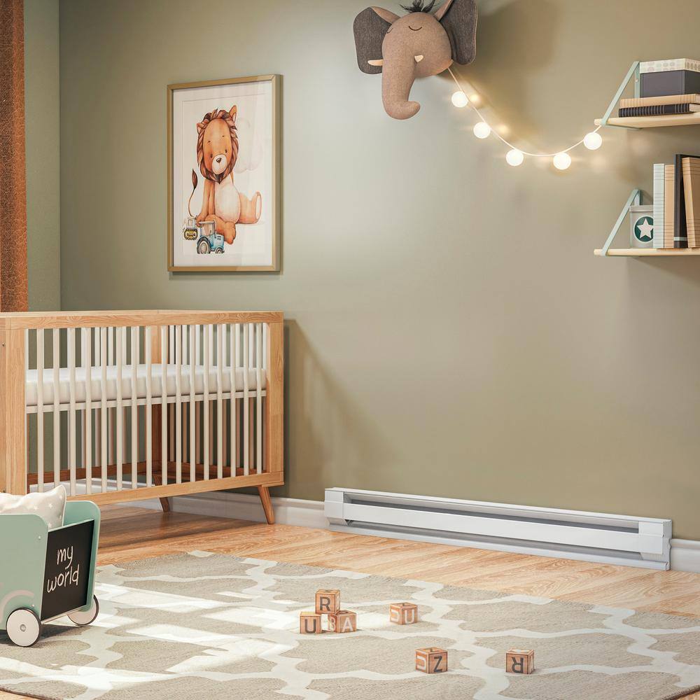 Cadet 20007 72 in. 240/208-volt 1.500/1.125-watt Electric Baseboard Heater in White with Wall Thermostat
