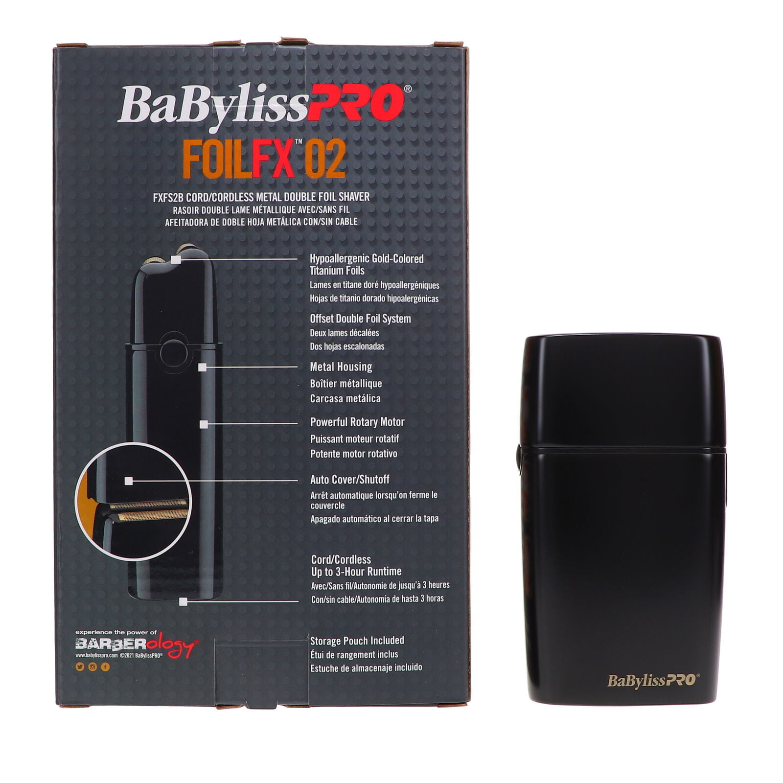 BaBylissPRO Barberology BLACKFX Double Foil Shaver