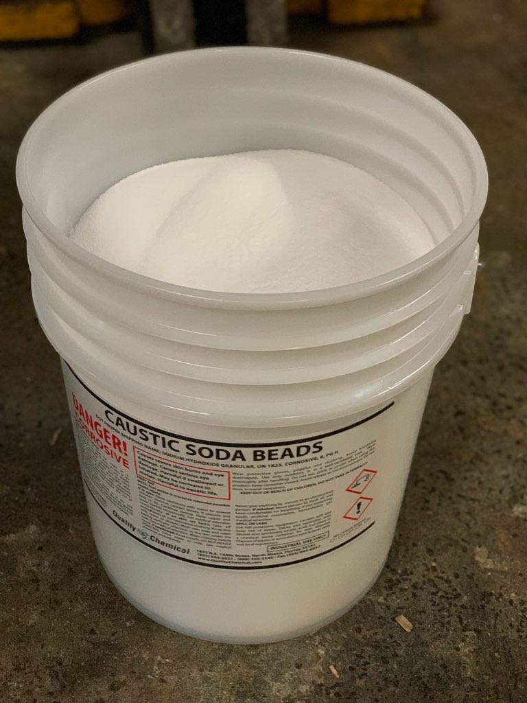 Sodium Hydroxide (Caustic Soda Beads) - 40 lb pail