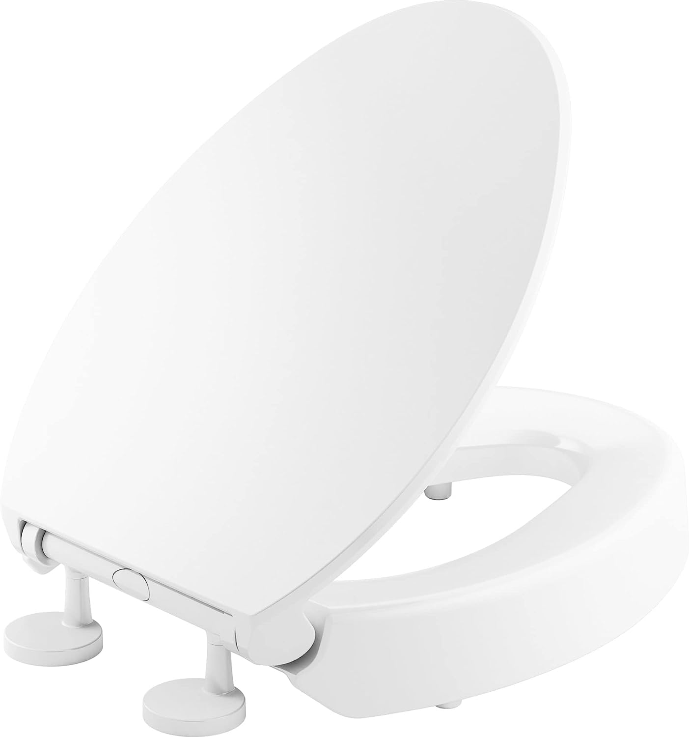 KOHLER Hyten Elevated Quiet-Close Elongated toilet seat. White