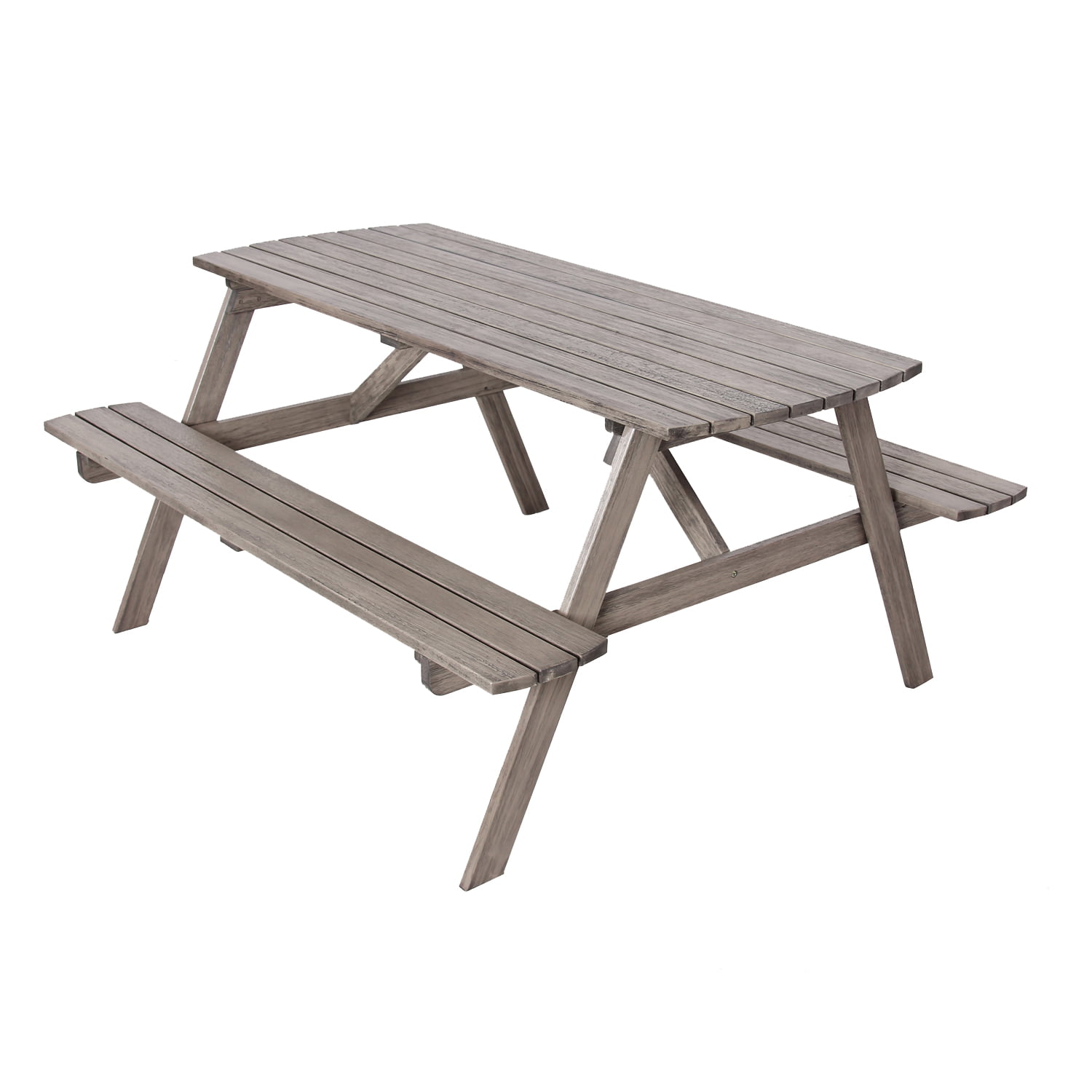Mainstays Martis Bay Wood Outdoor Picnic Table. Gray